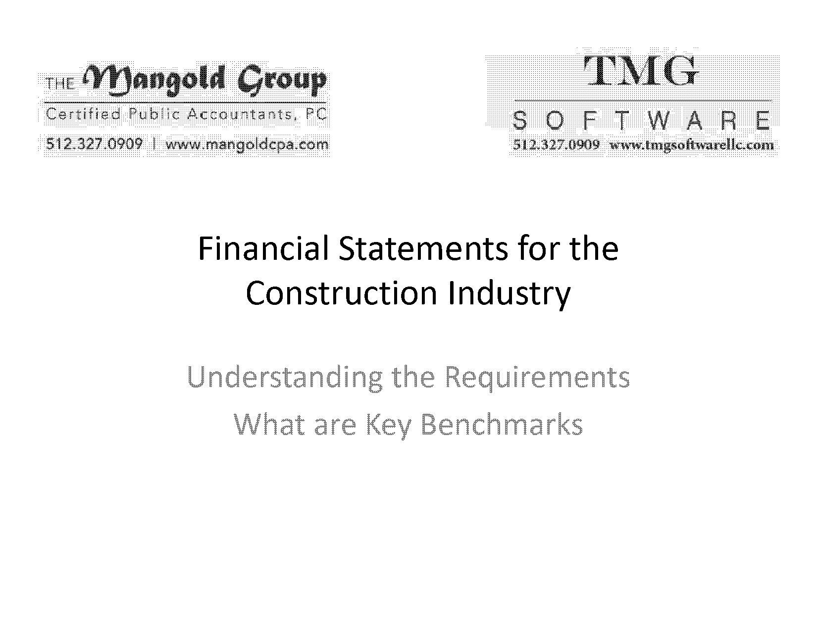 construction company financial statements sample