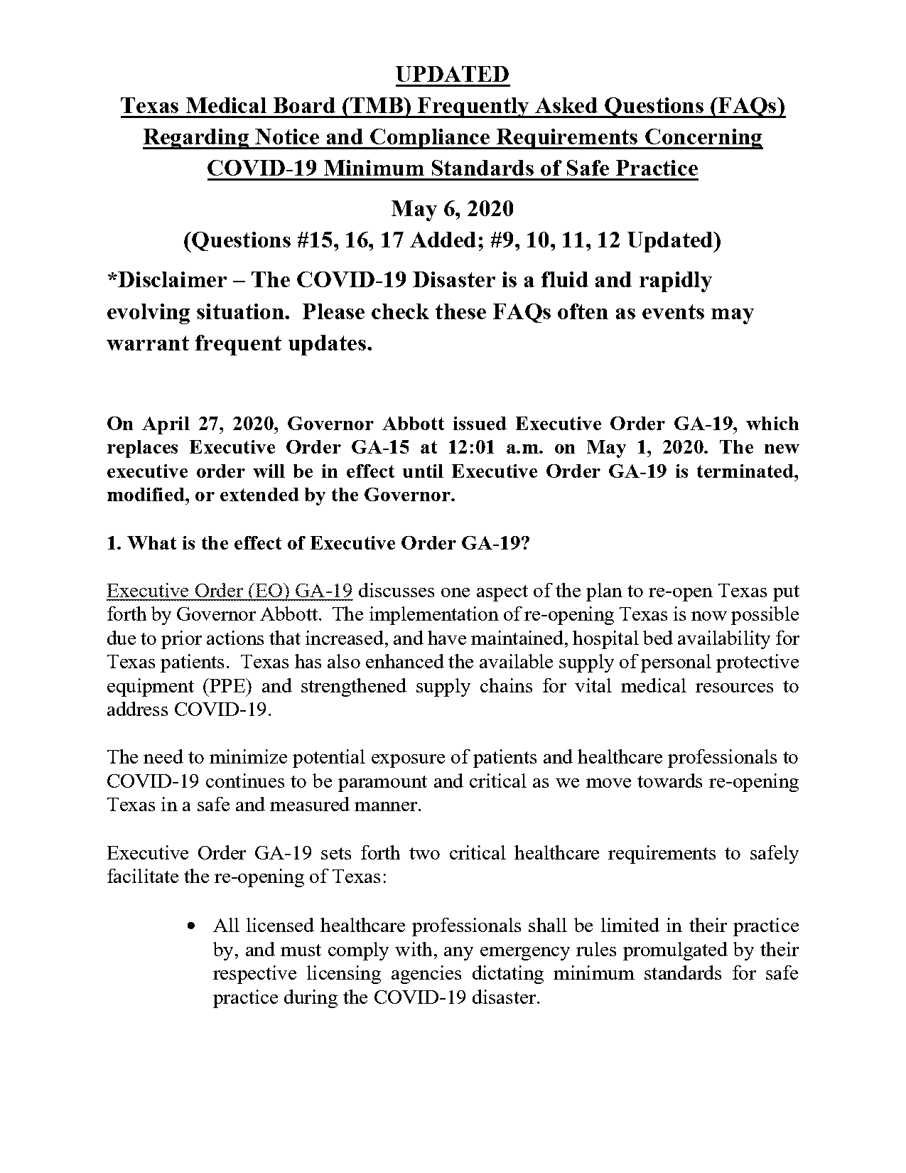 texas medical board notice to patients