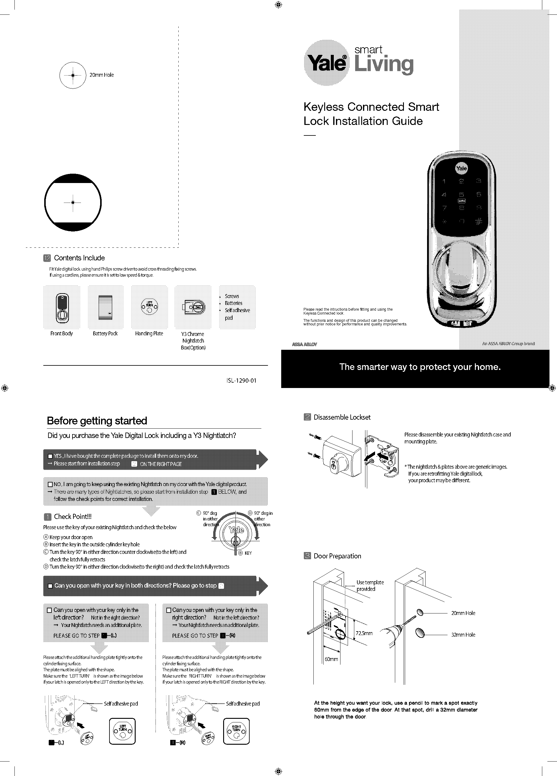 digital door lock fitting instructions