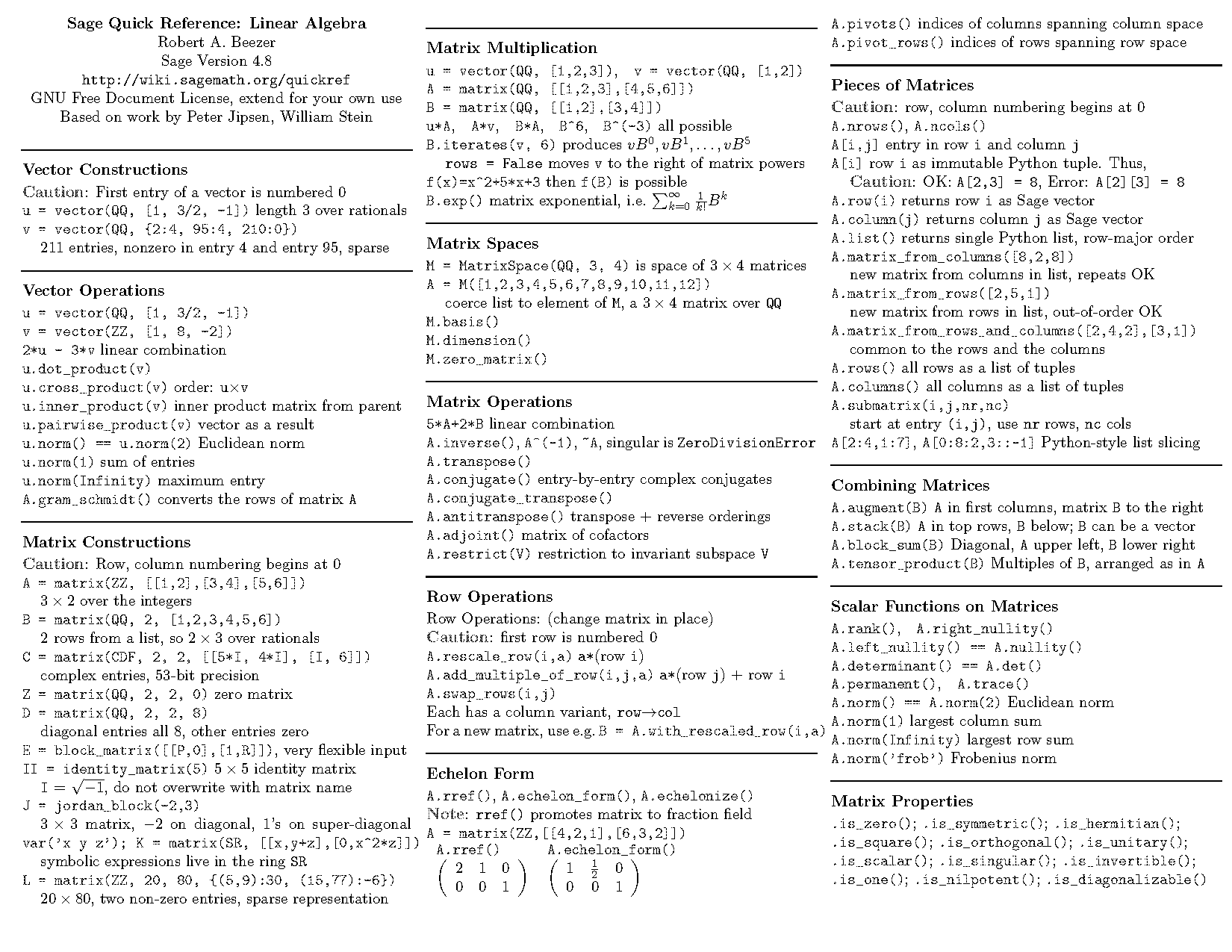 quick reference guide for algebra