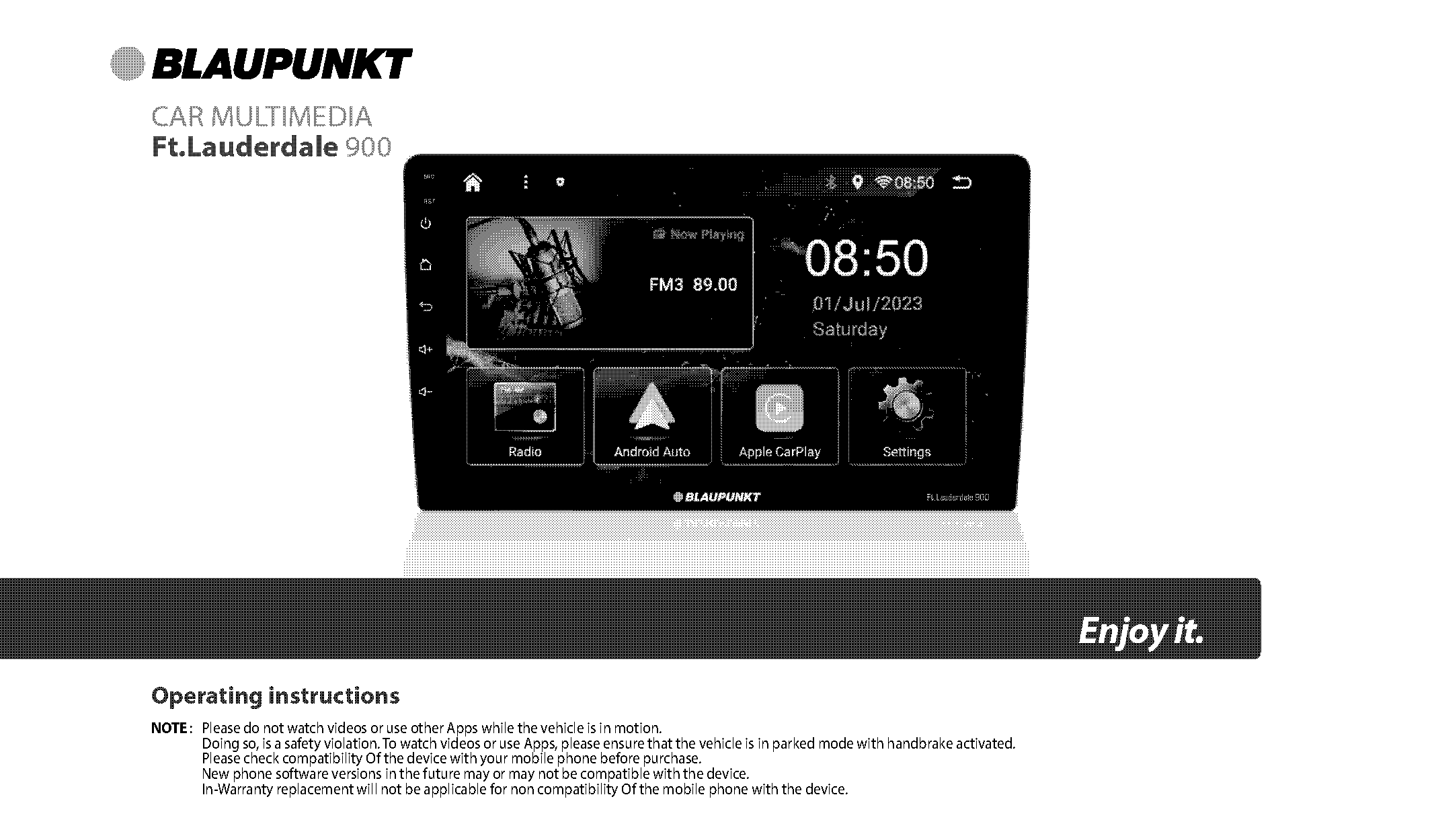 blaupunkt touch panel bluetooth portable speaker instructions