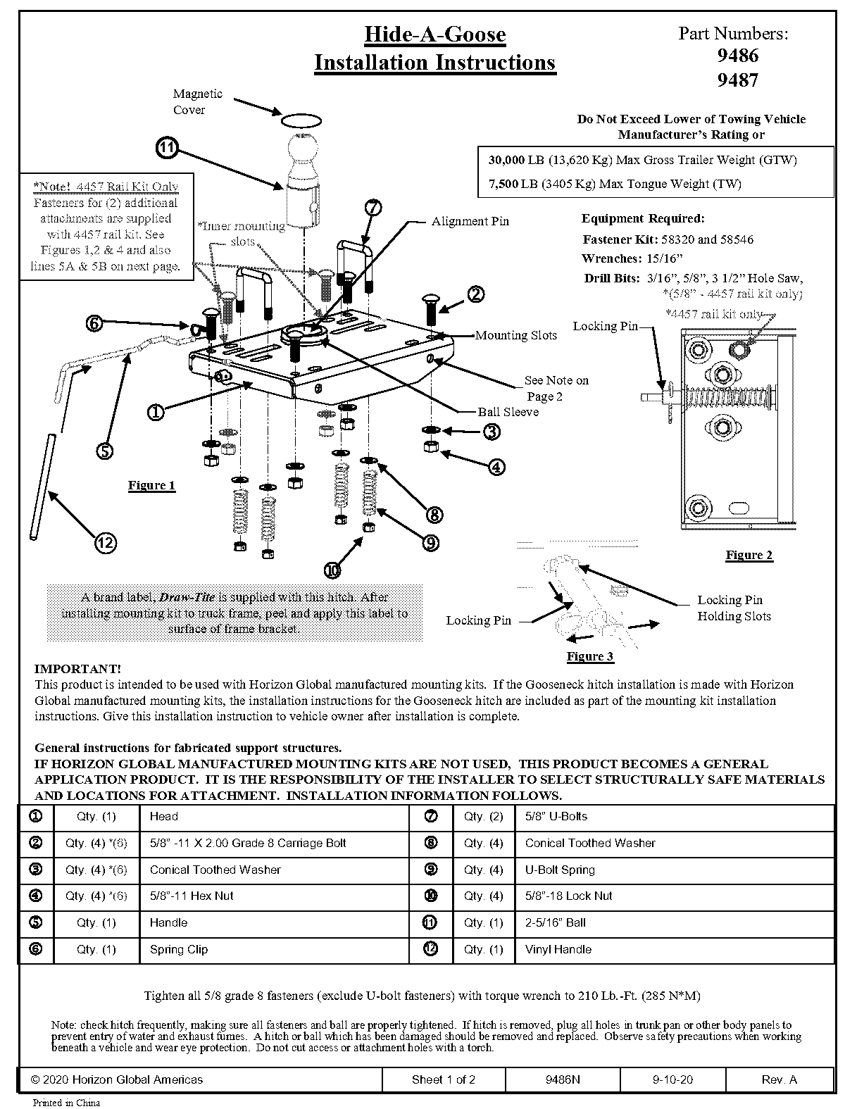 draw tite trailer hitch installation instructions