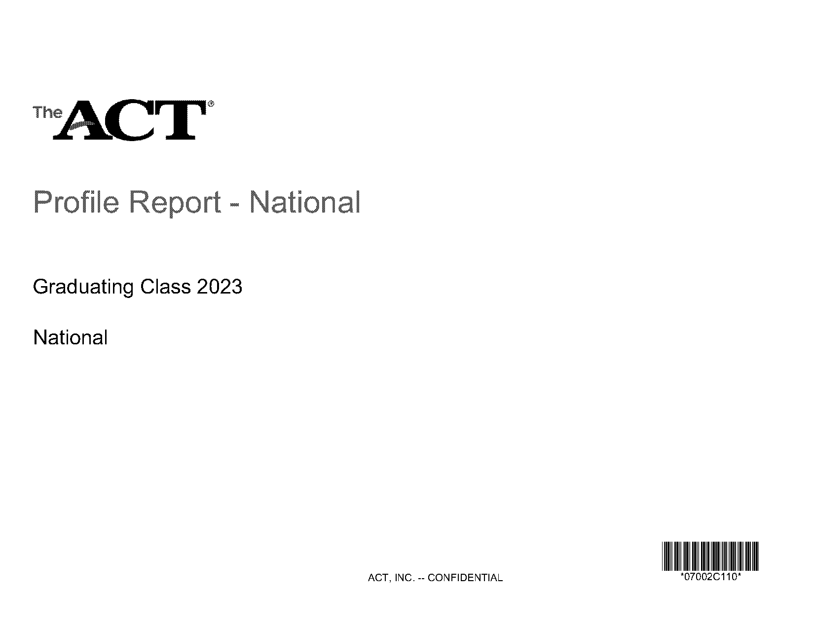 act score breakdowns demographics