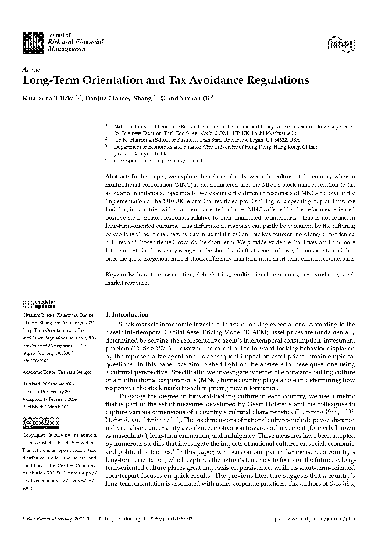 long term vs short term orientation meaning