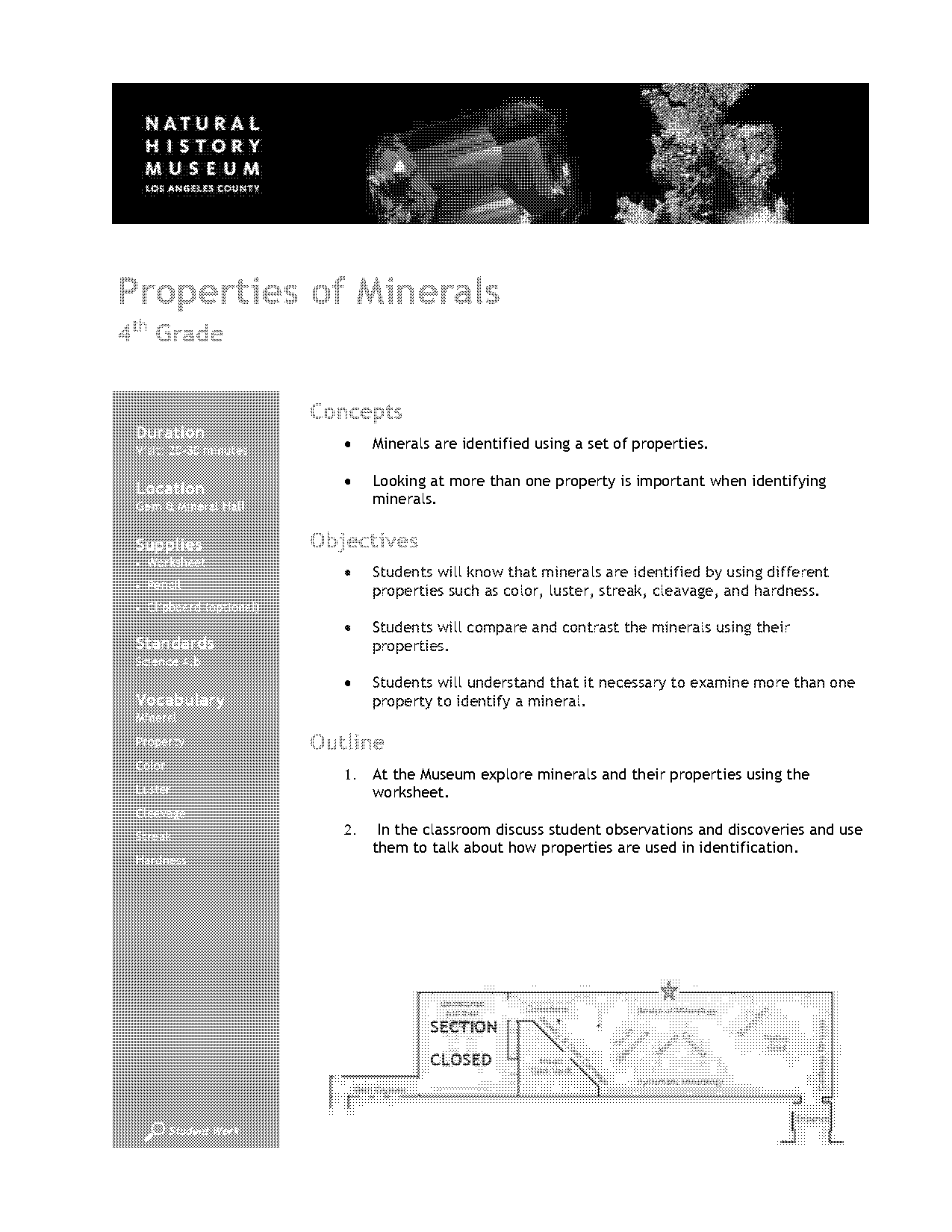 list of common mineral properties