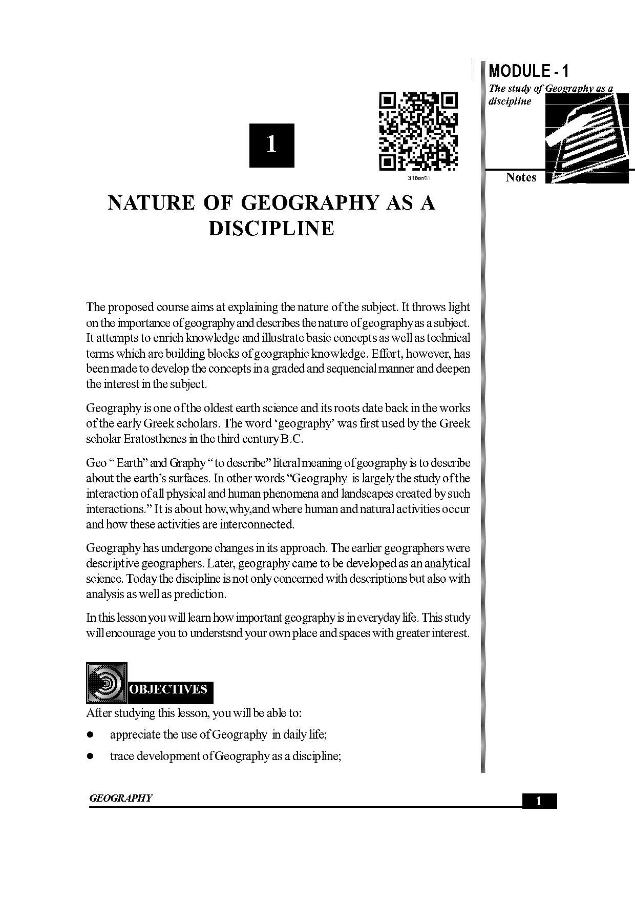 geography as a discipline notes pdf