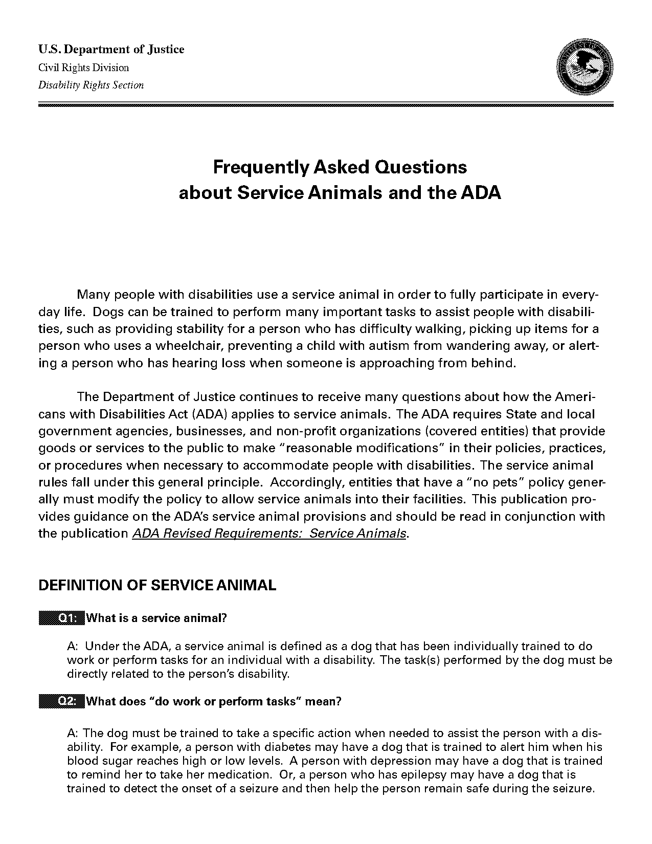 hotel requiring service dog certification papers