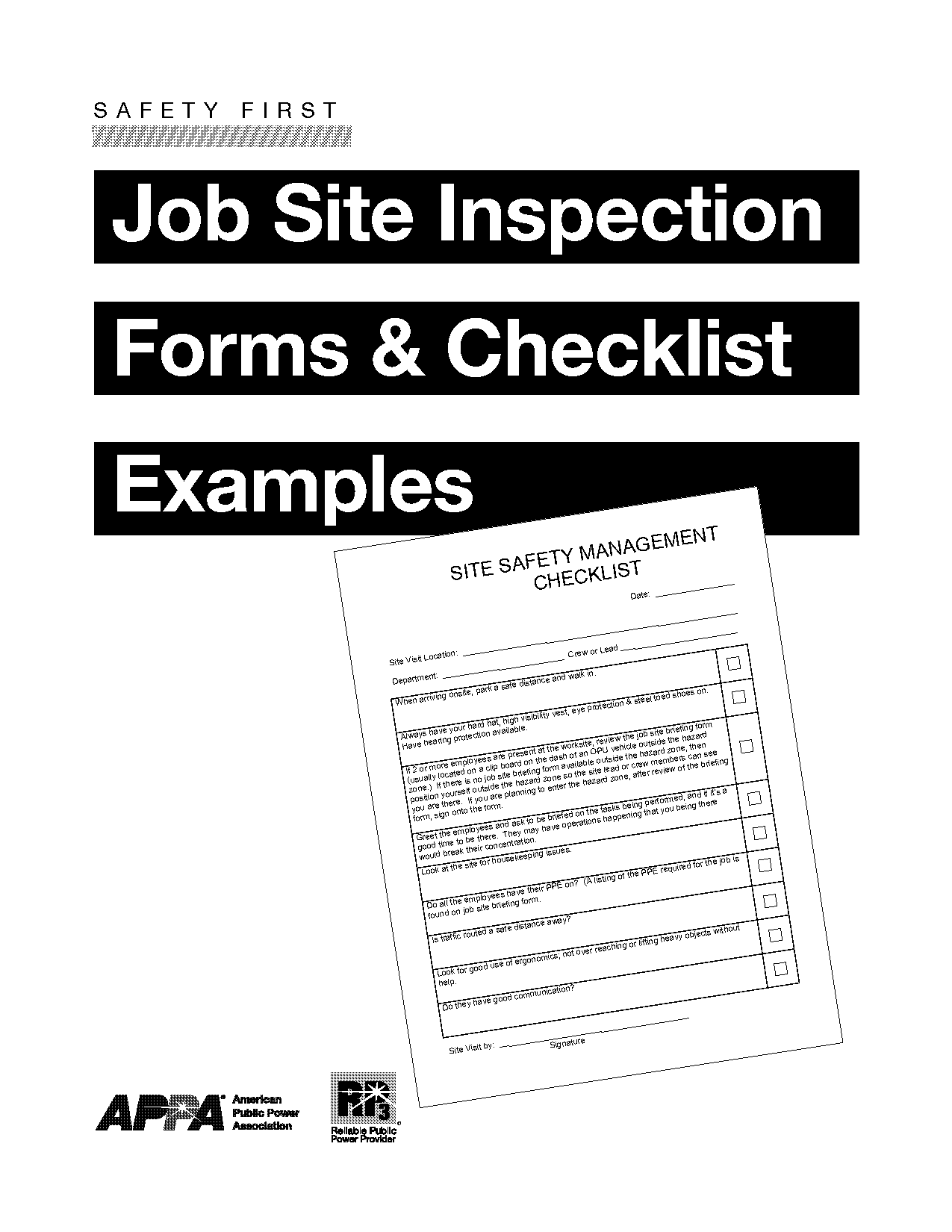 behavior based safety observation checklist template