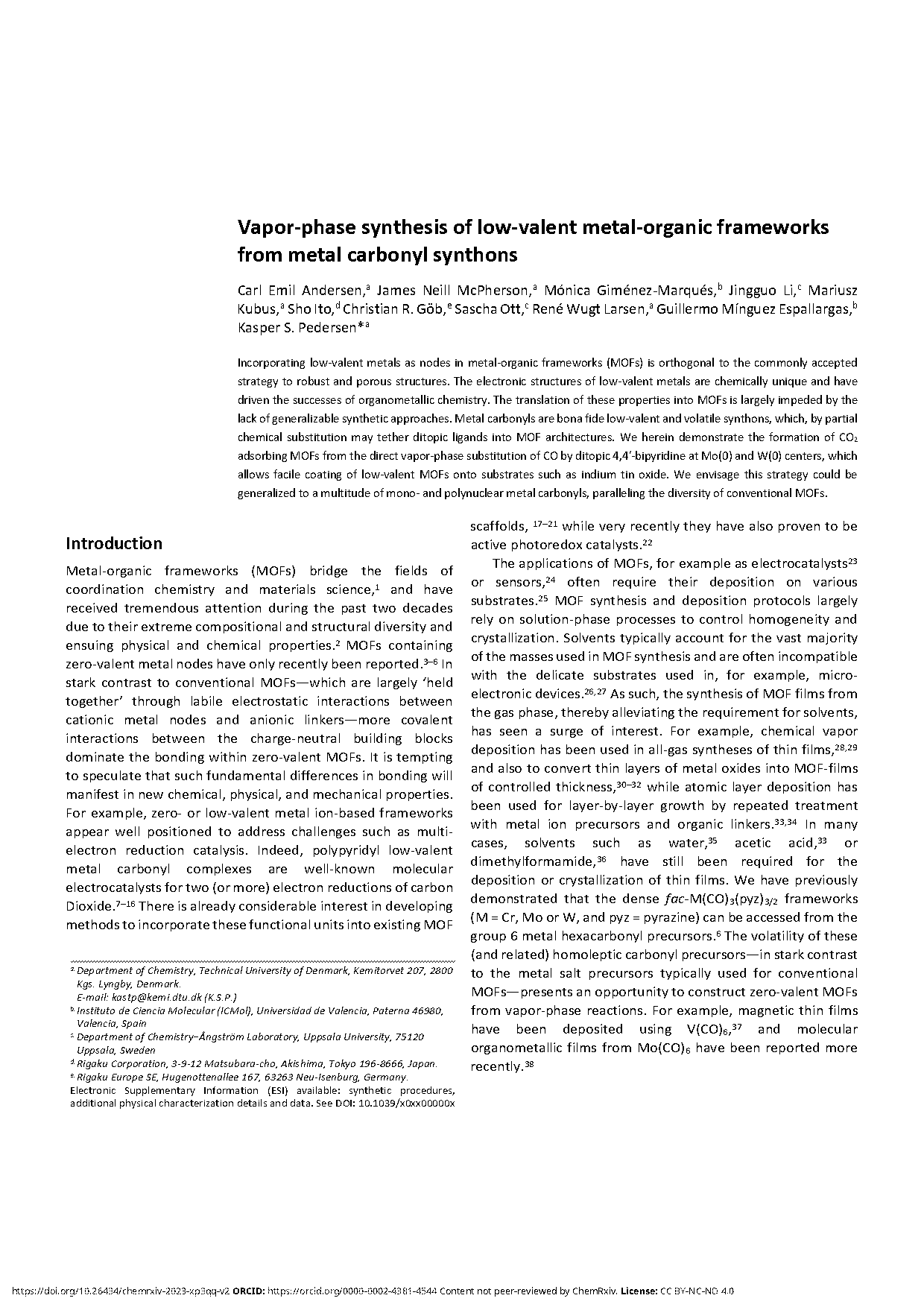 physical properties of metal carbonyls