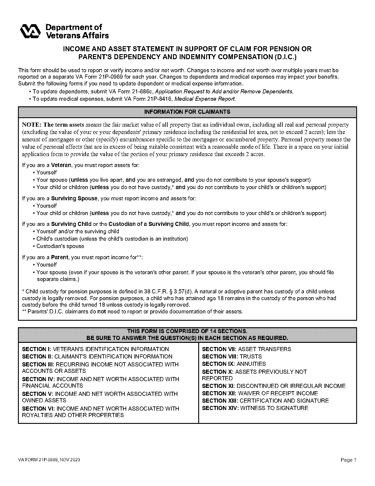 va waiver statement form