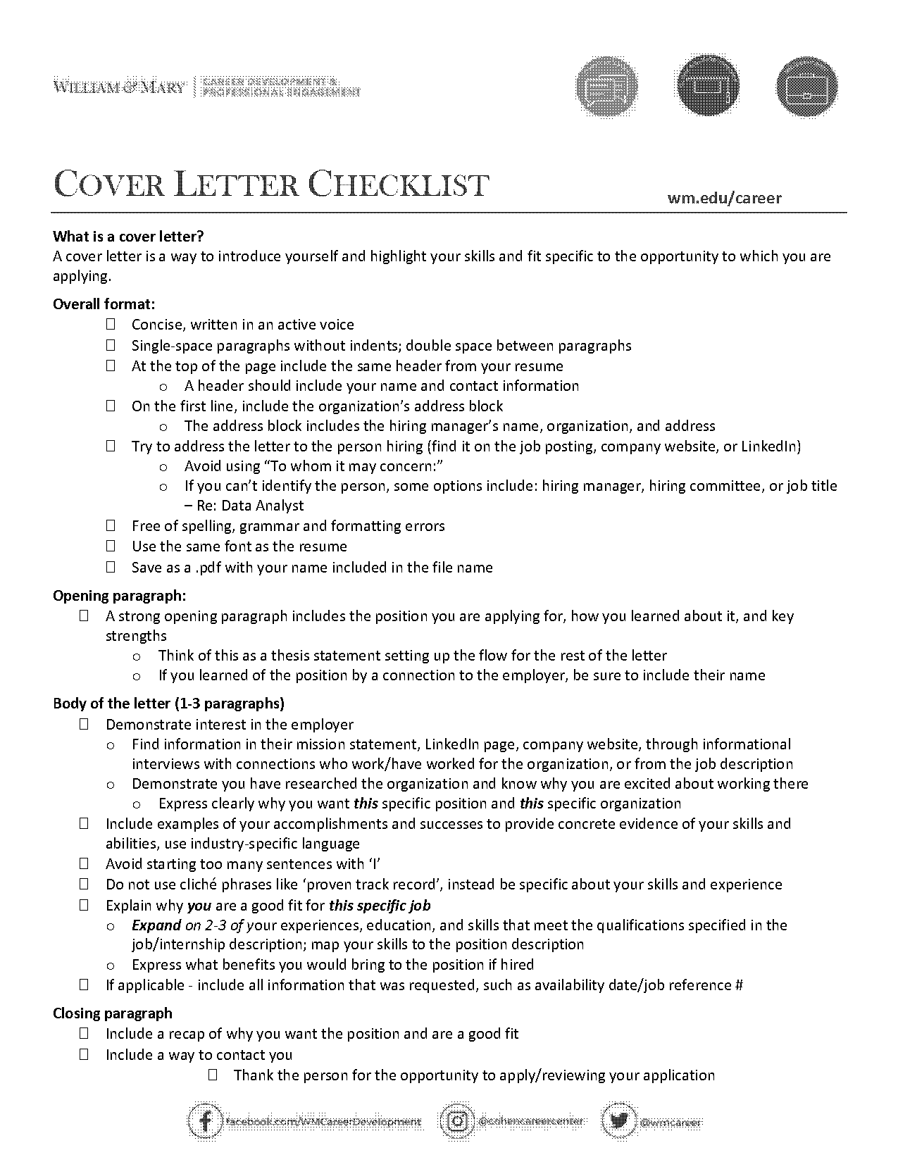 conservation educator career cover letter example