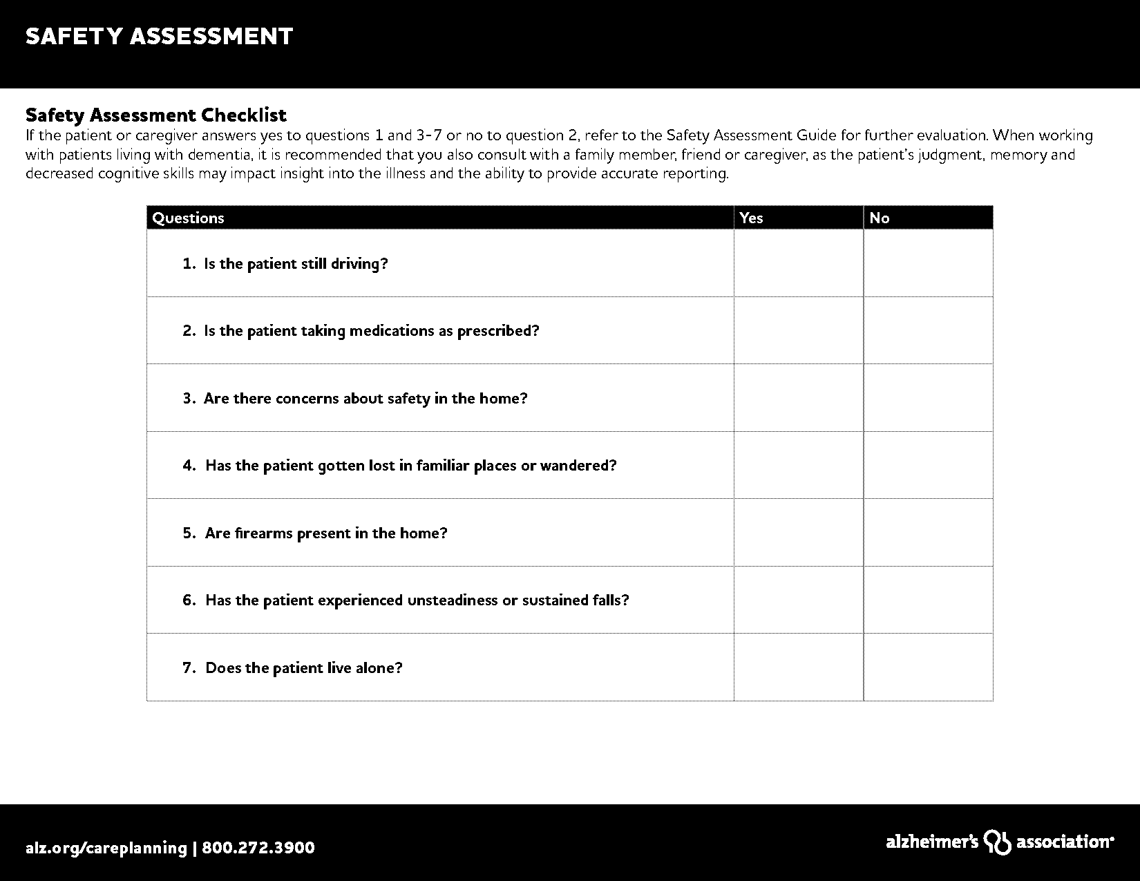 safe at home checklist aota