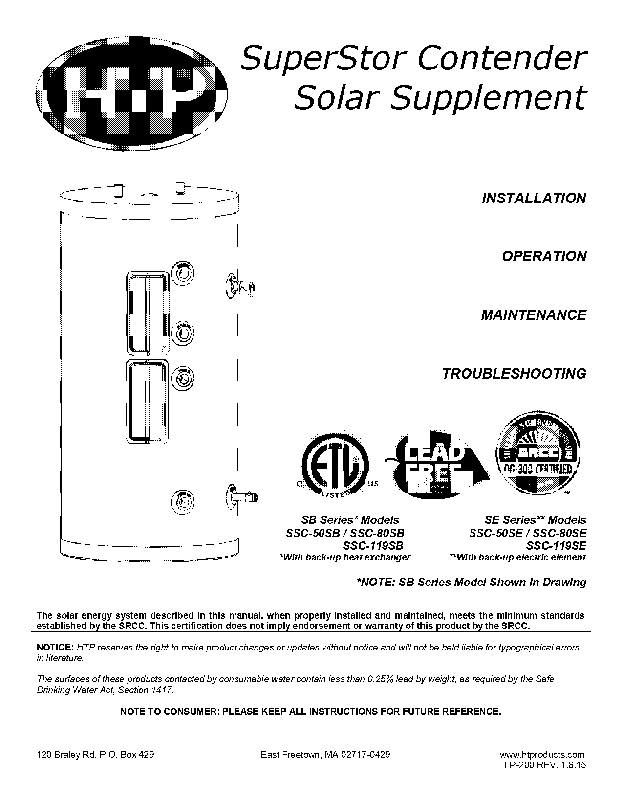 santon premier heat electric boiler manual