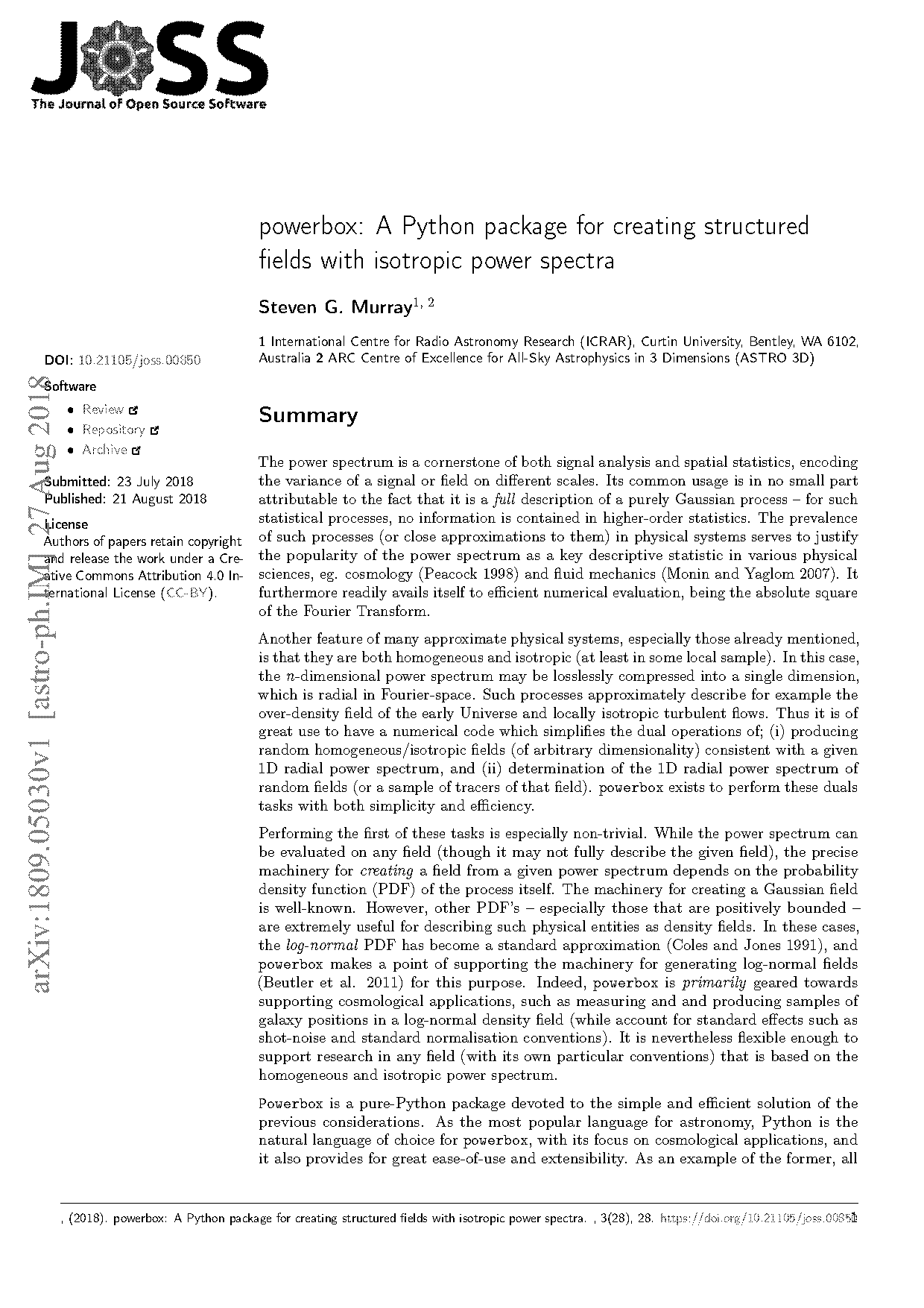 power spectrum sample code python