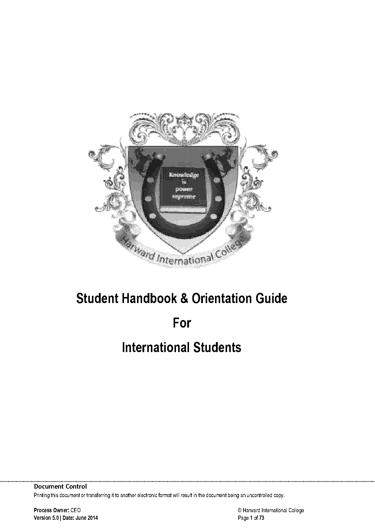 harward international college application form