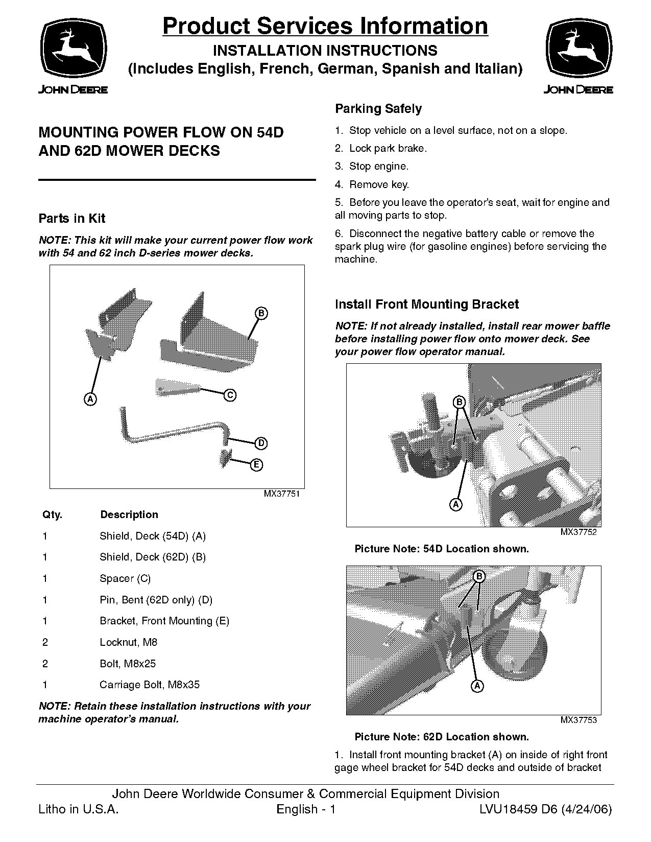 how to install john deere power flow instructions