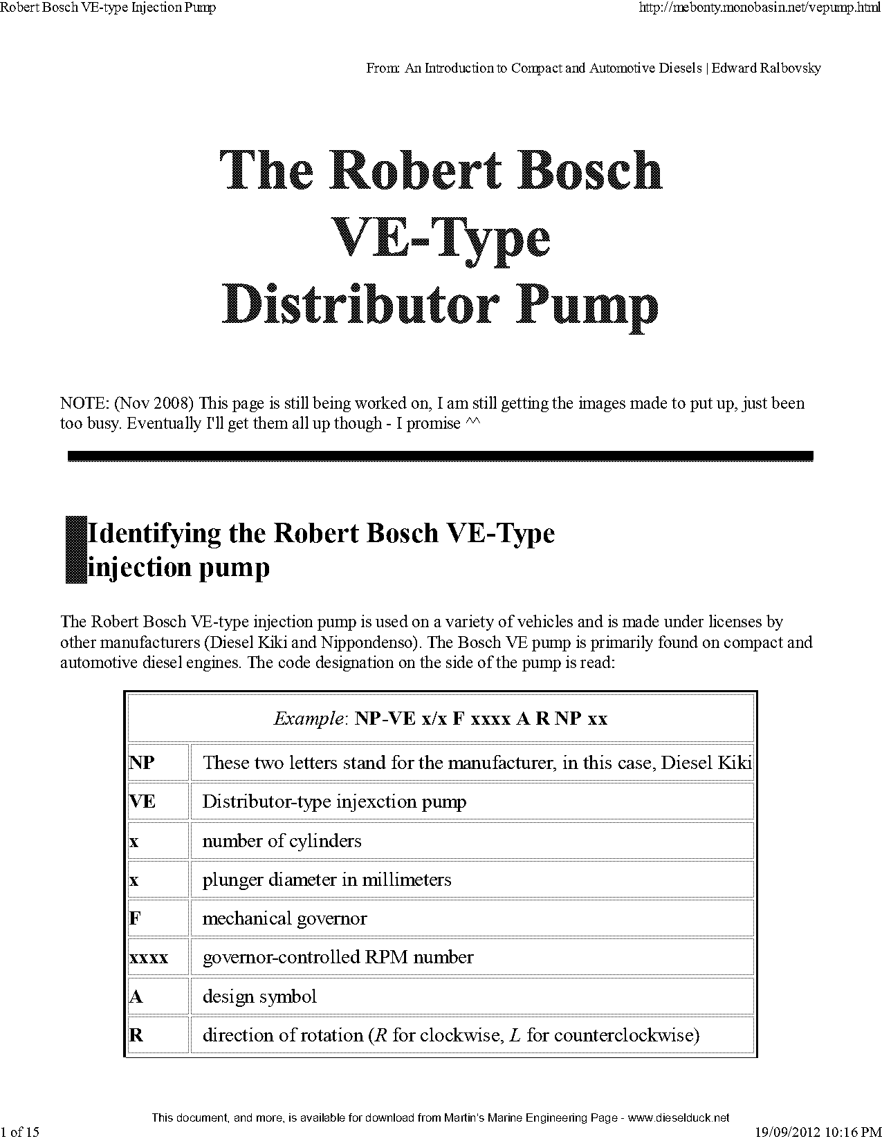 bosch ve injection pump rebuild manual