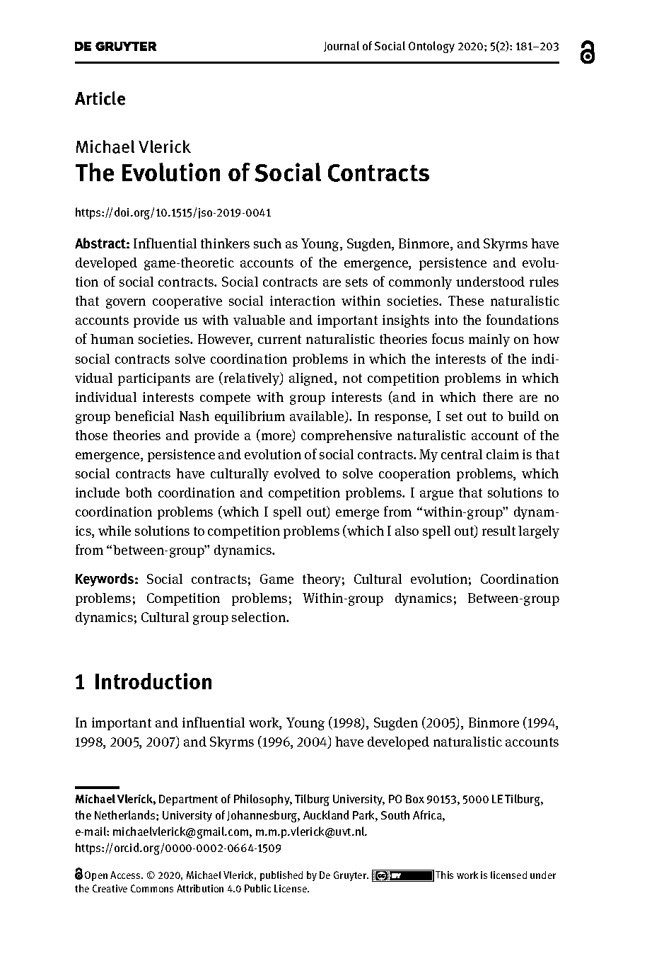 evolution of social contract theory