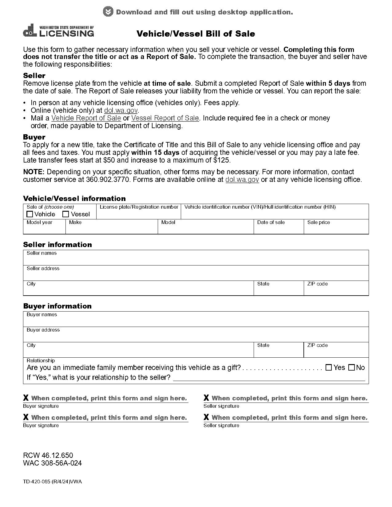 free sales receipt form