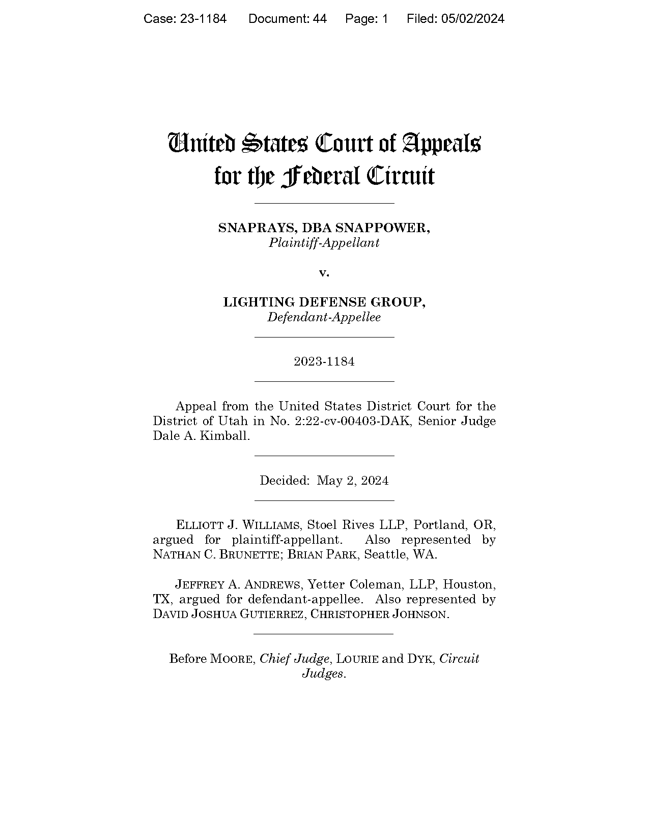 declaratory judgment in domain dispute case