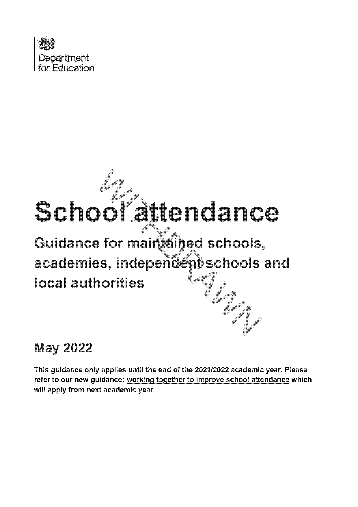 secondary school attendance policy uk