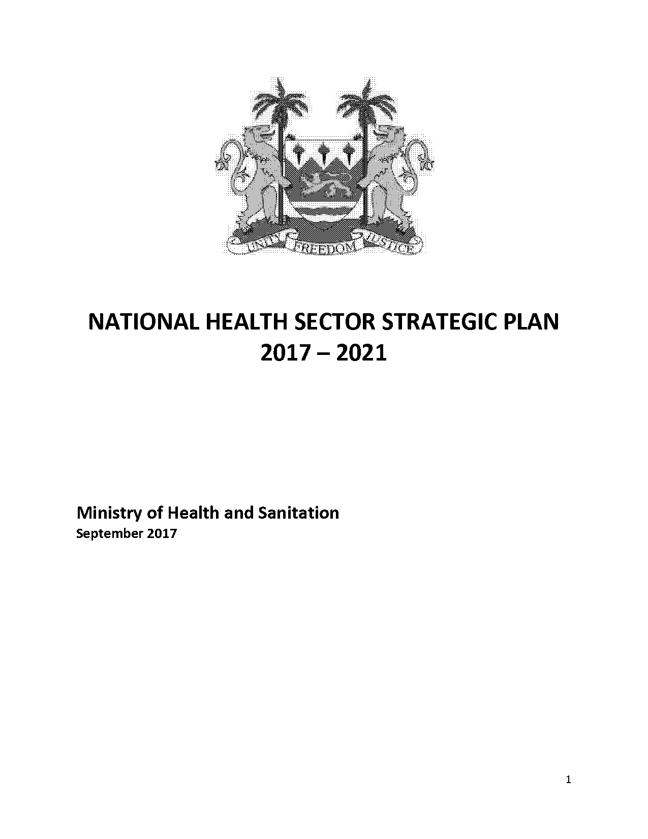 liberia national malaria strategic plan