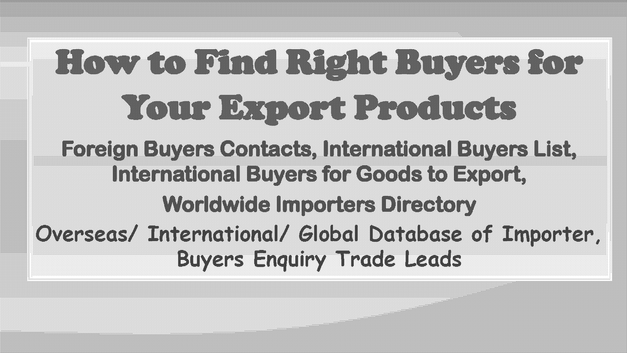 foreign buyers list free pdf