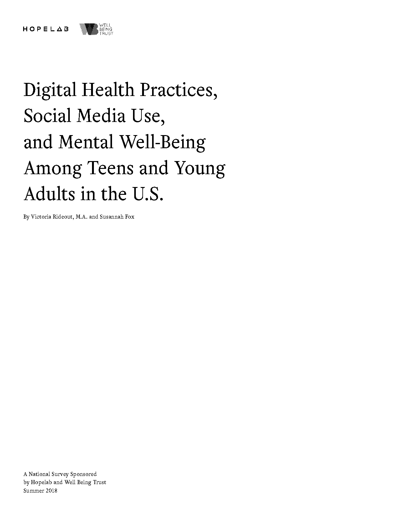 social media and depression questionnaire