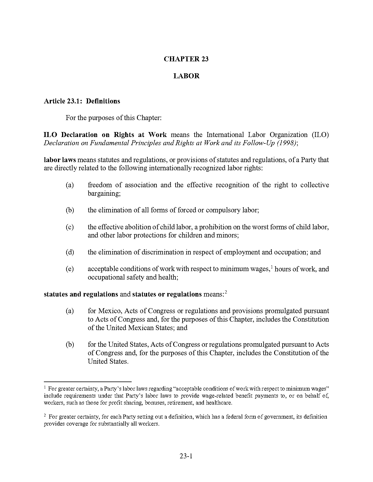 title vii canadian treaty