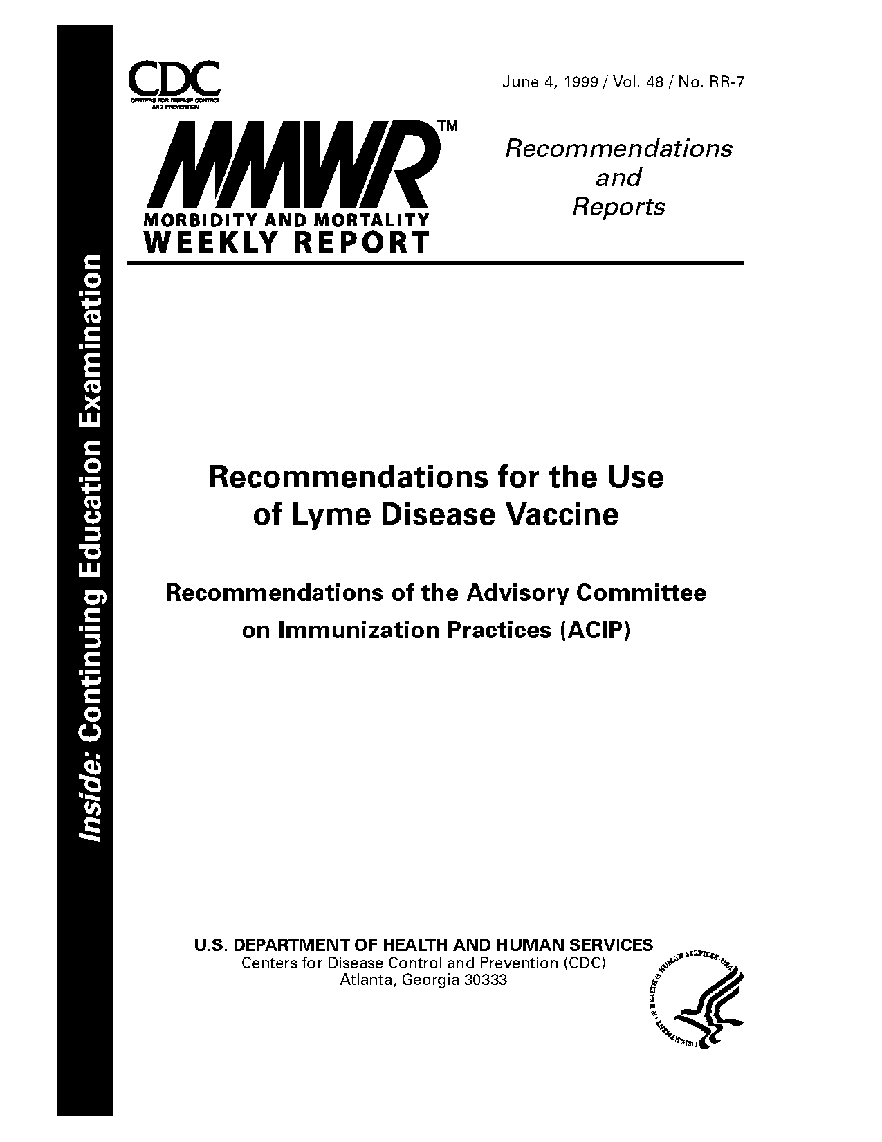 cdc vacine recommendations ra