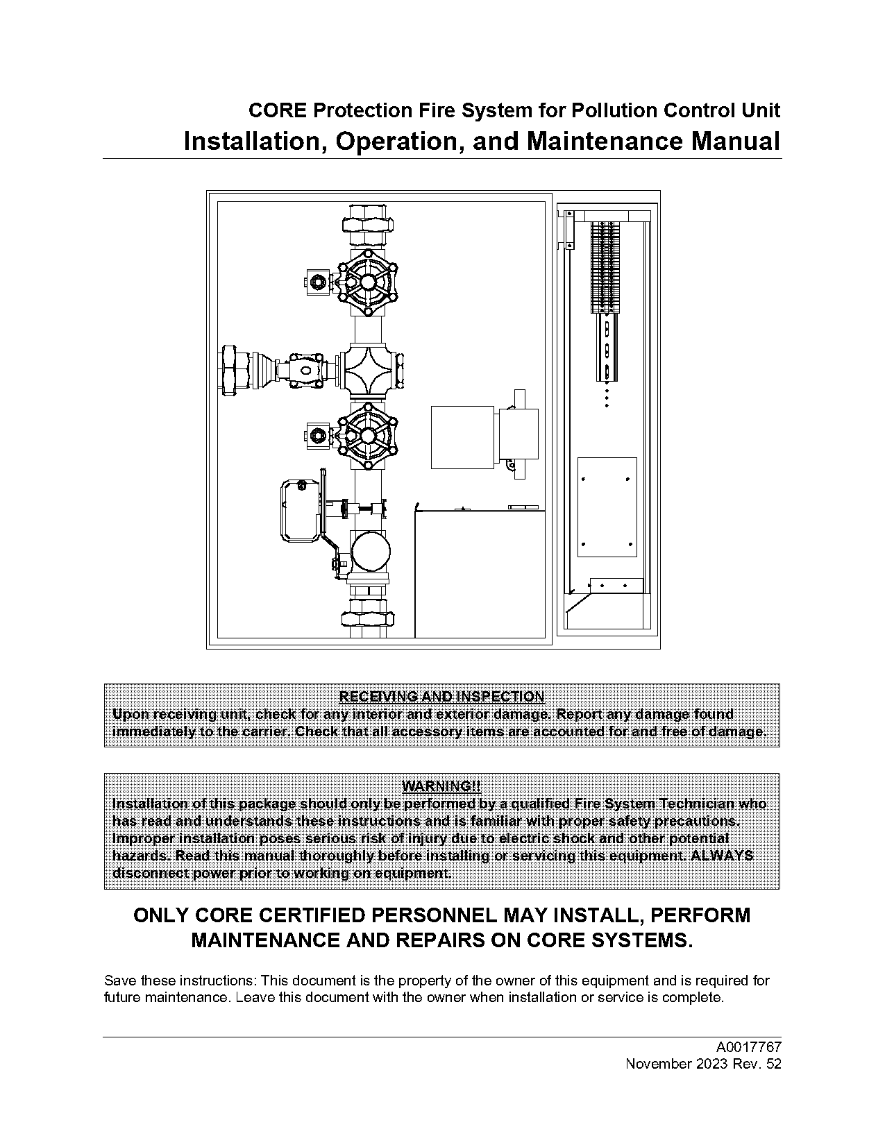 x core sprinkler system instructions