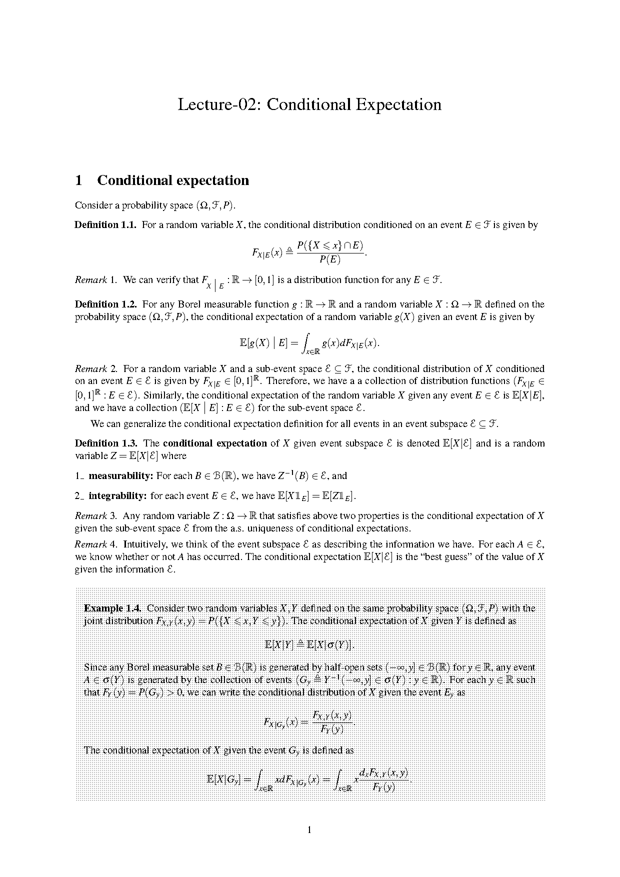 tower property of conditional expectation