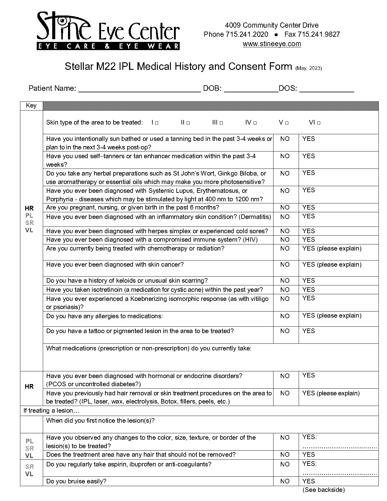 ipl consent form eye