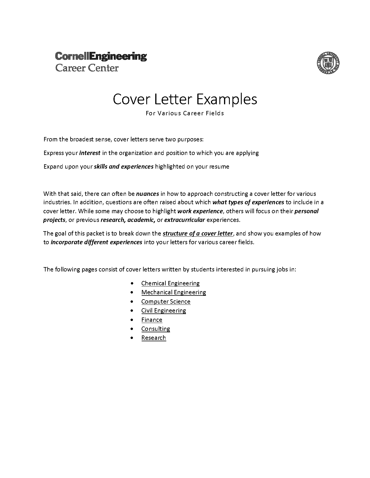 cover letter example australia