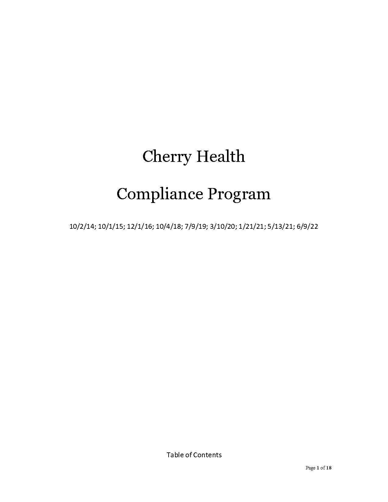 cherry health mission statement