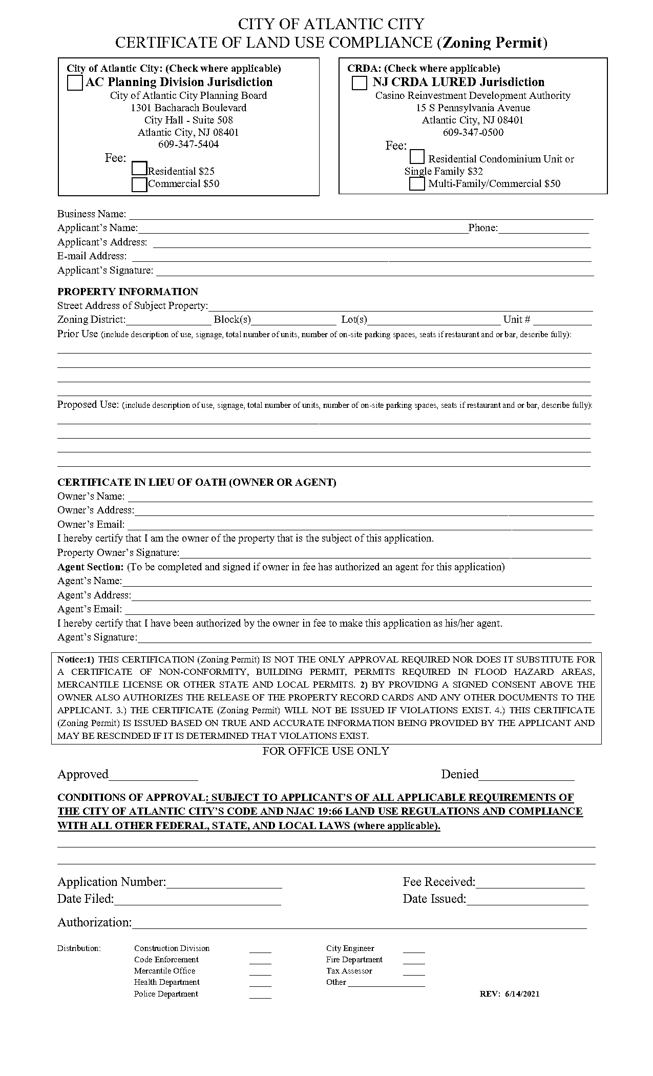 land use certificate application status