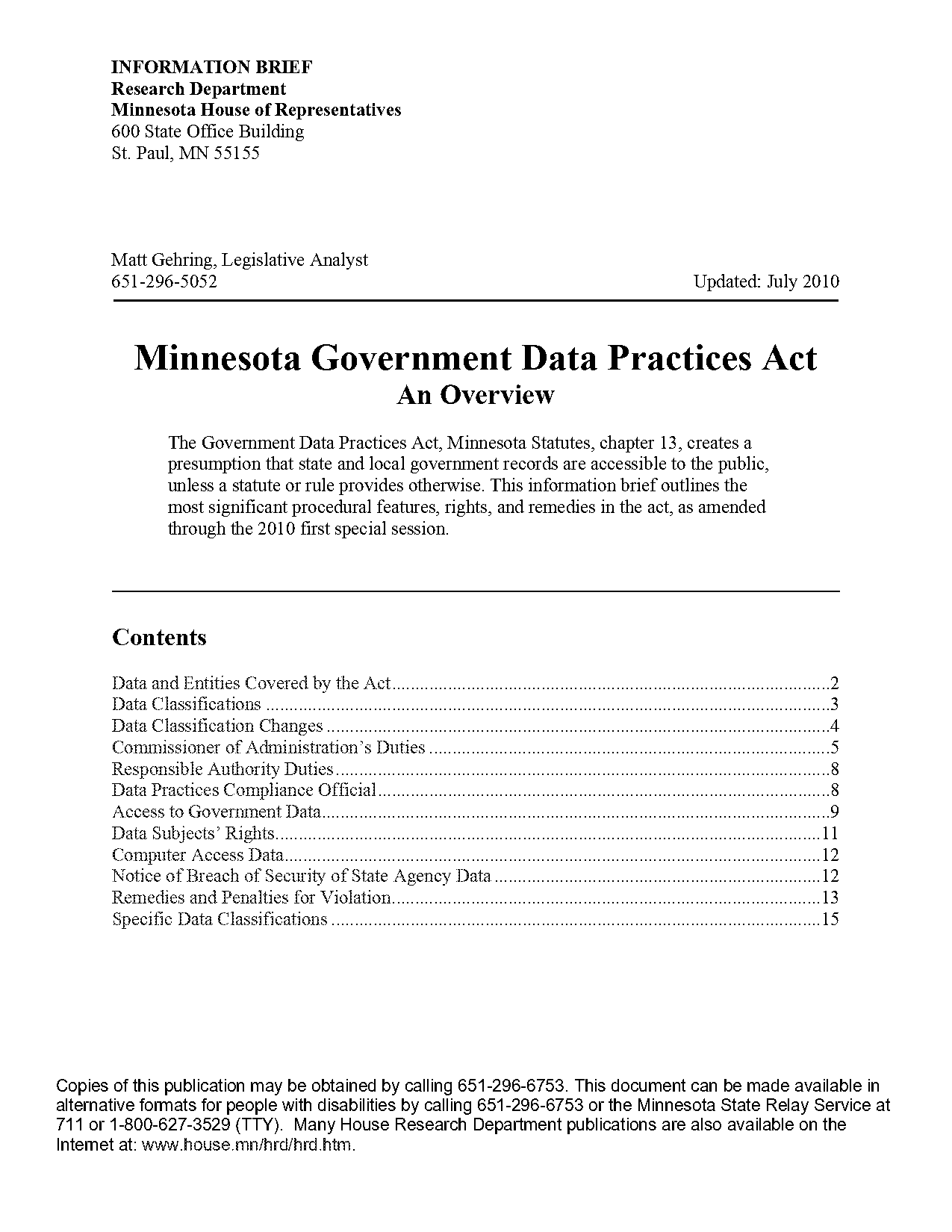 minnesota foia university policies