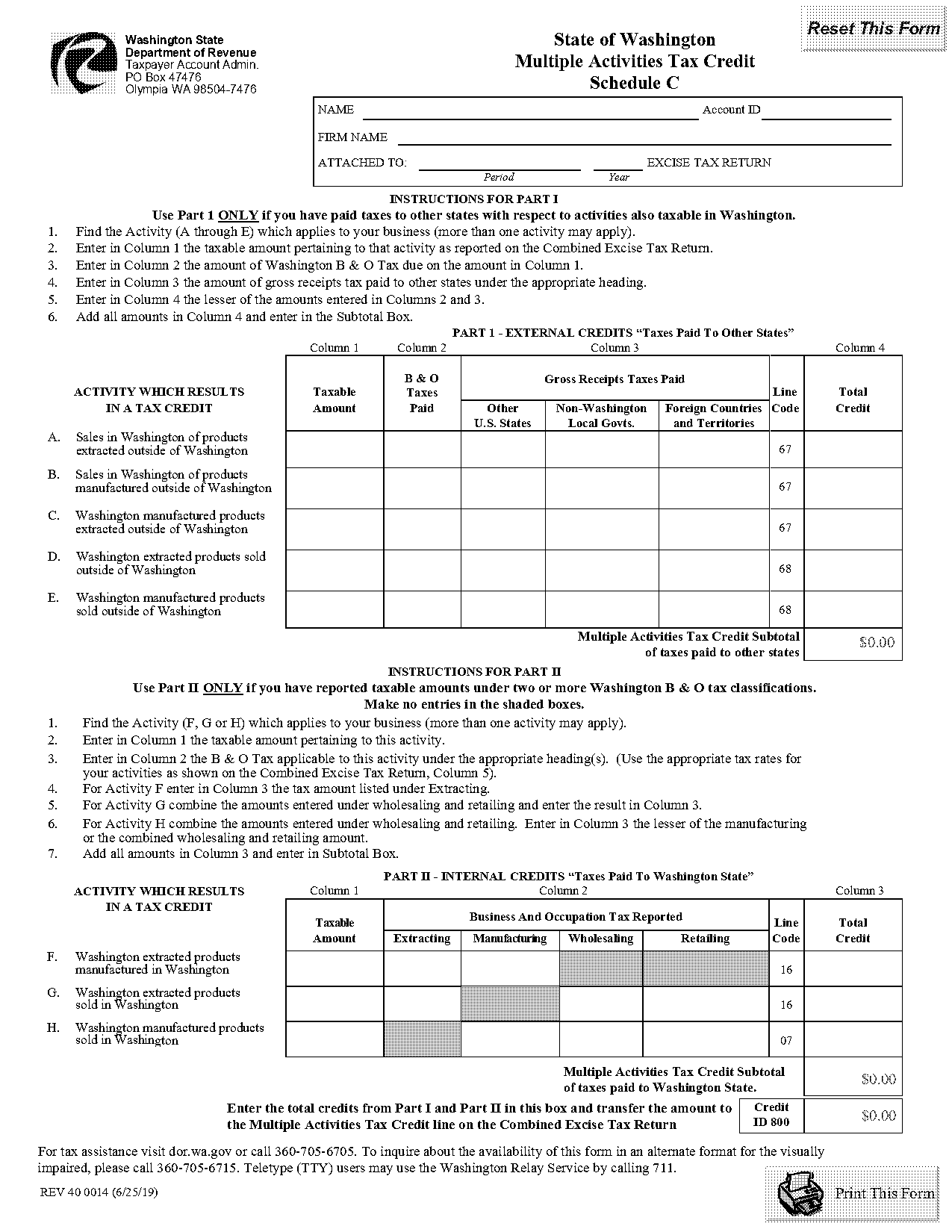 scheduel c tax document