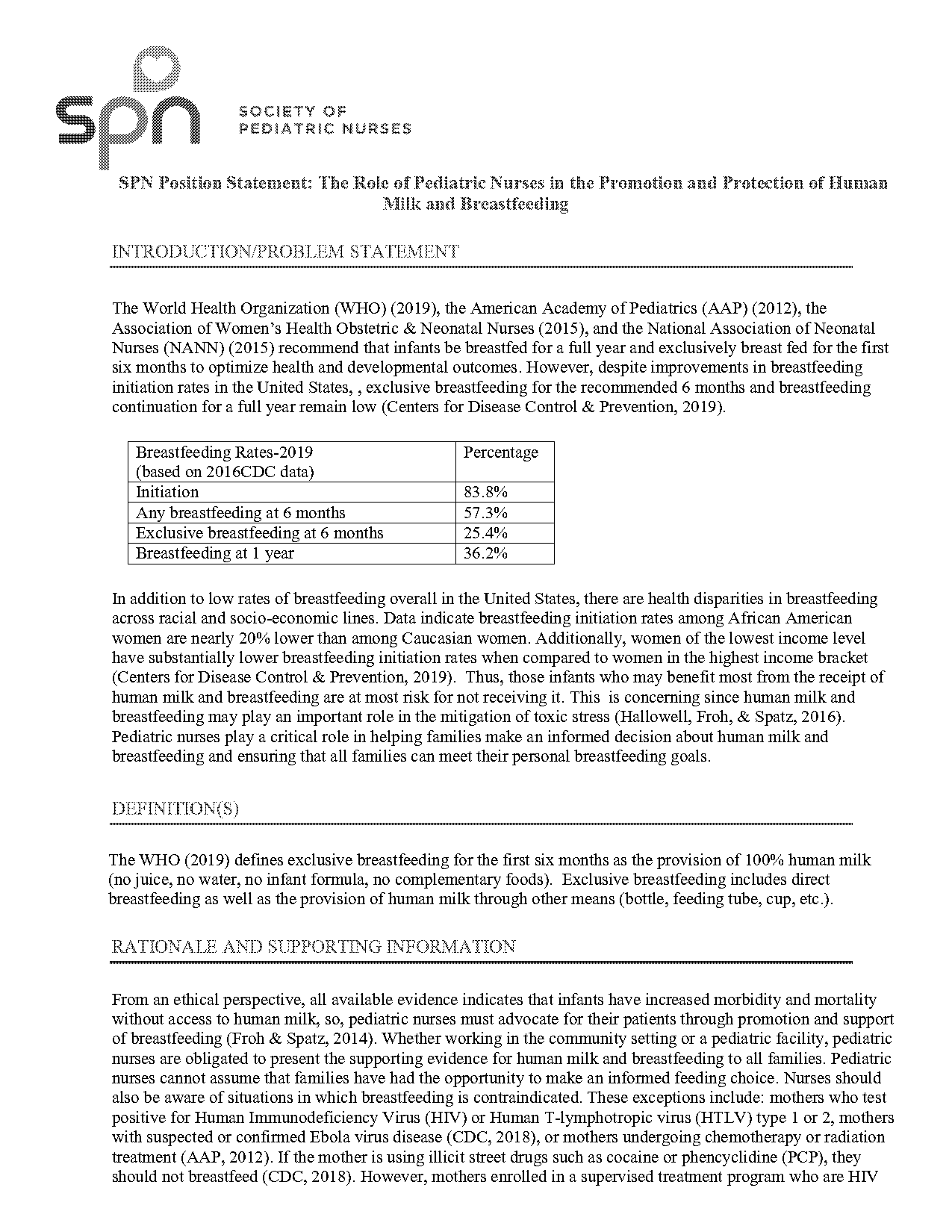 problem statement in pediatric nursing research