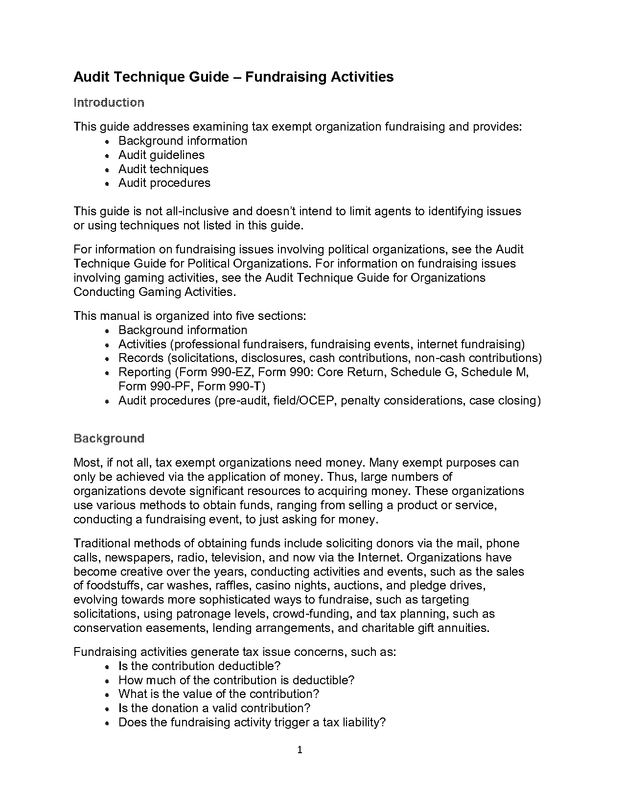 irs conservation easement audit techniques guide