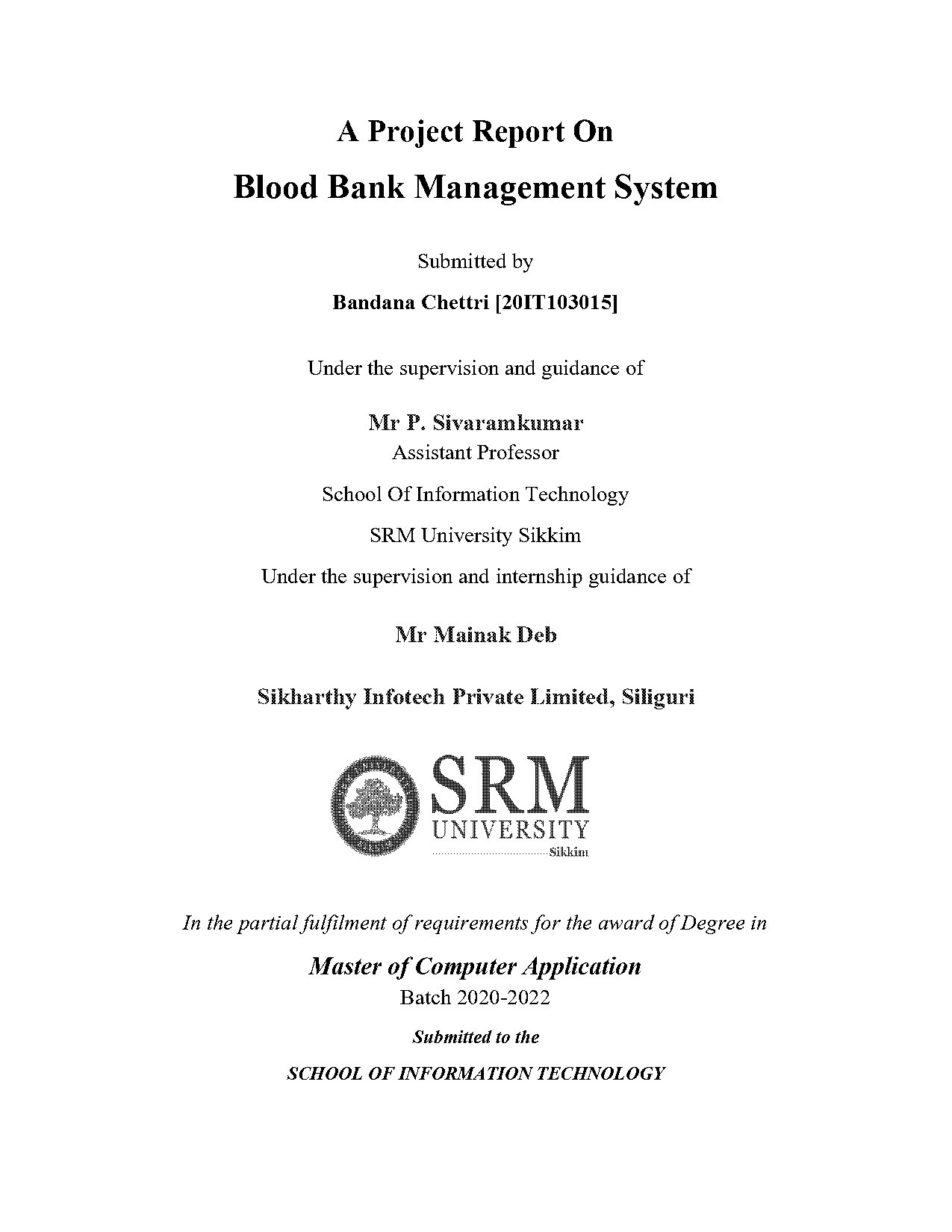 blood bank management system project documentation doc