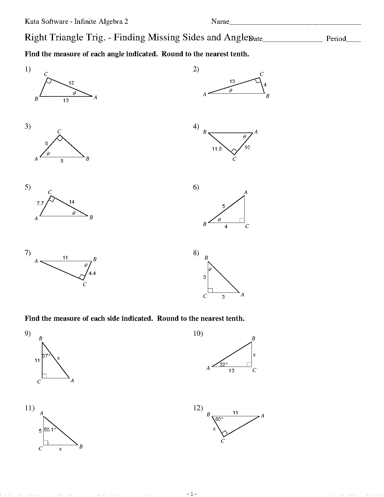 measuring angles assignment answers