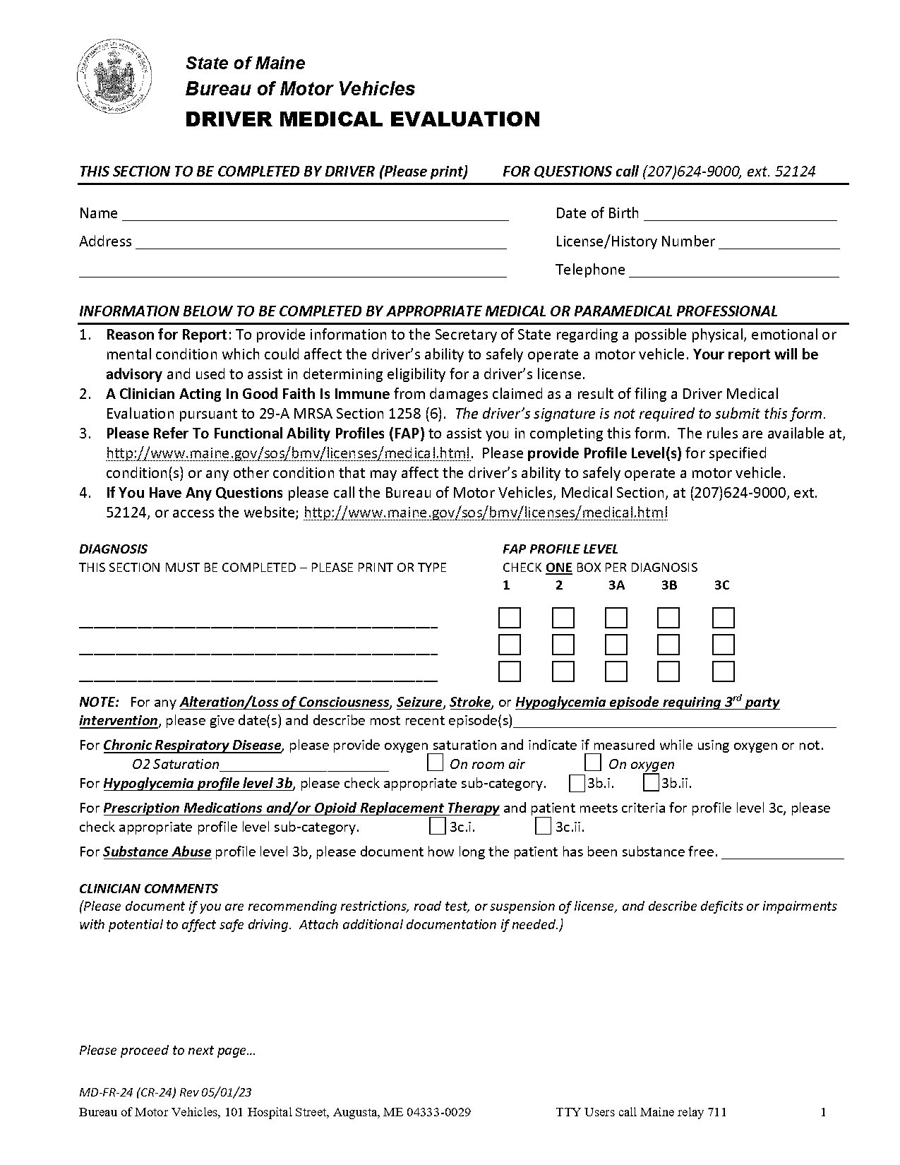 assessment functional capacity evaluation form