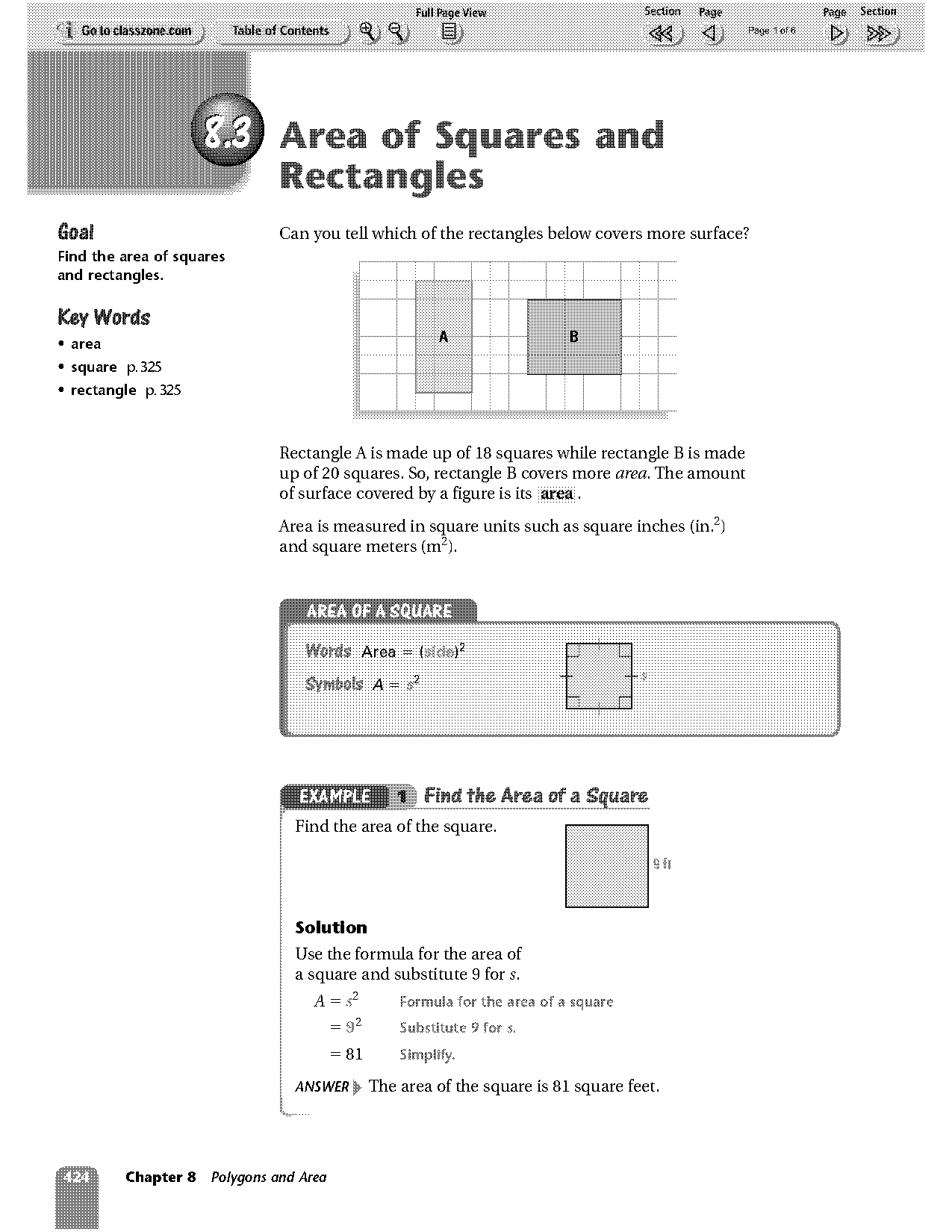 area of square rectangles worksheet pdf