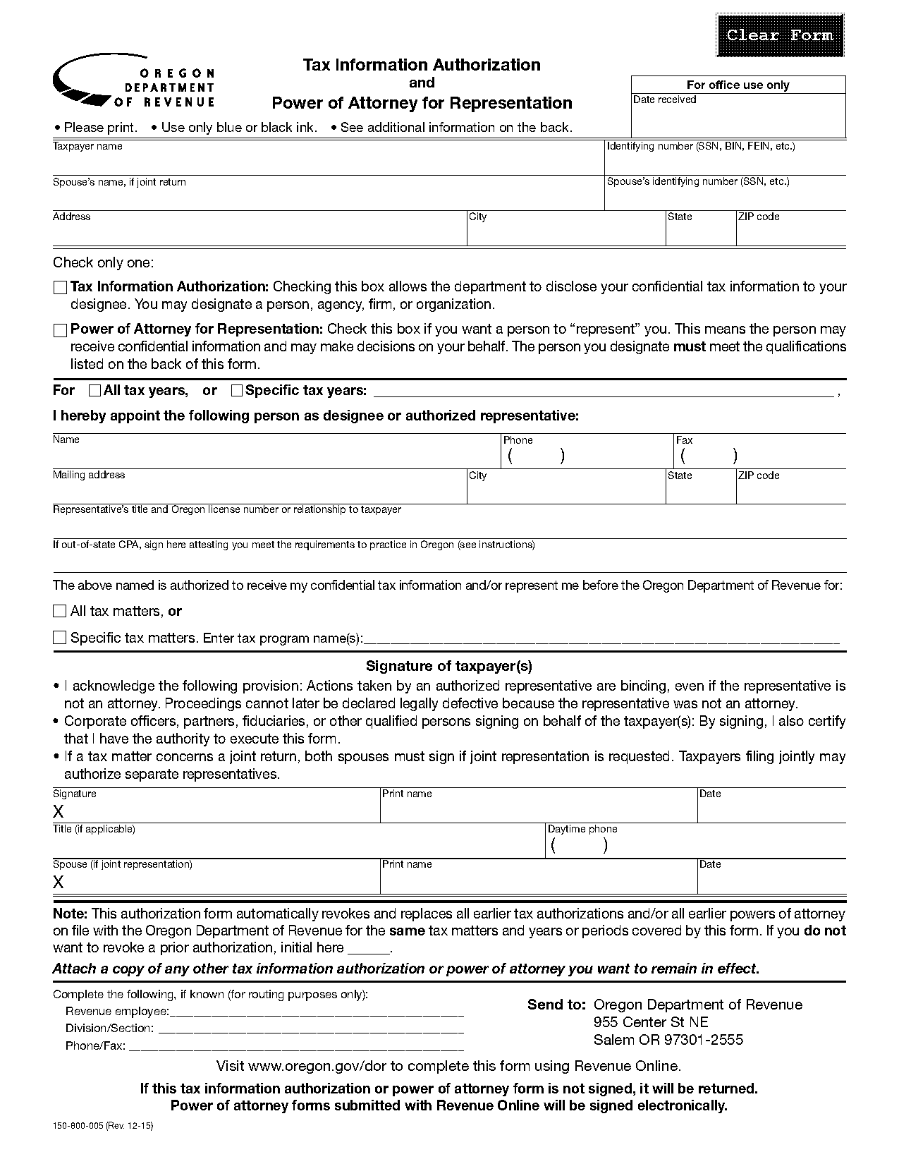 blank michigan power of attorney form