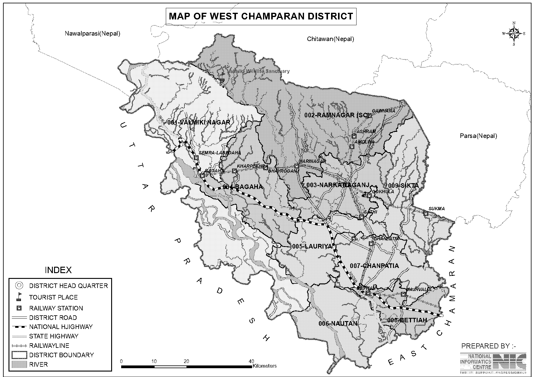 bihar map with direction