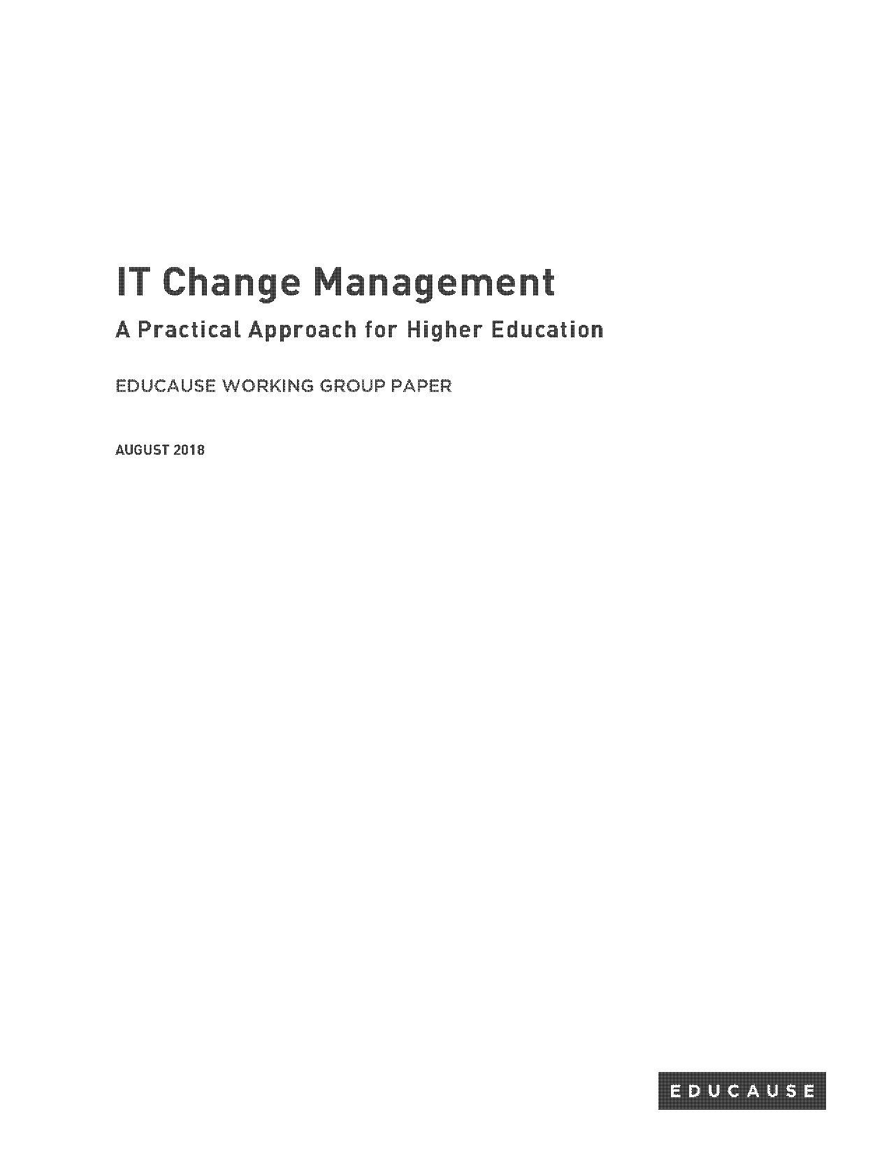 itil change management best practices pdf