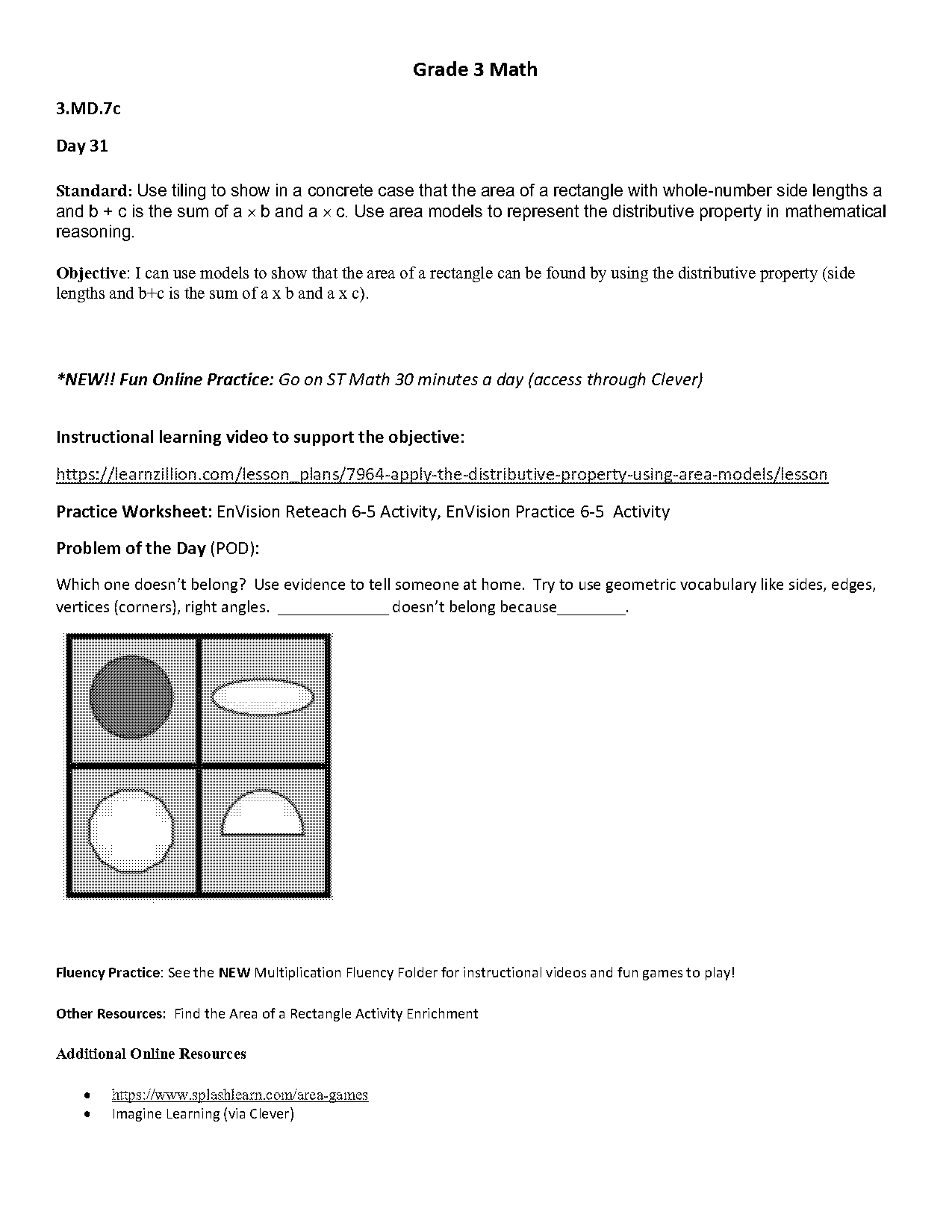 area with distributive property worksheets