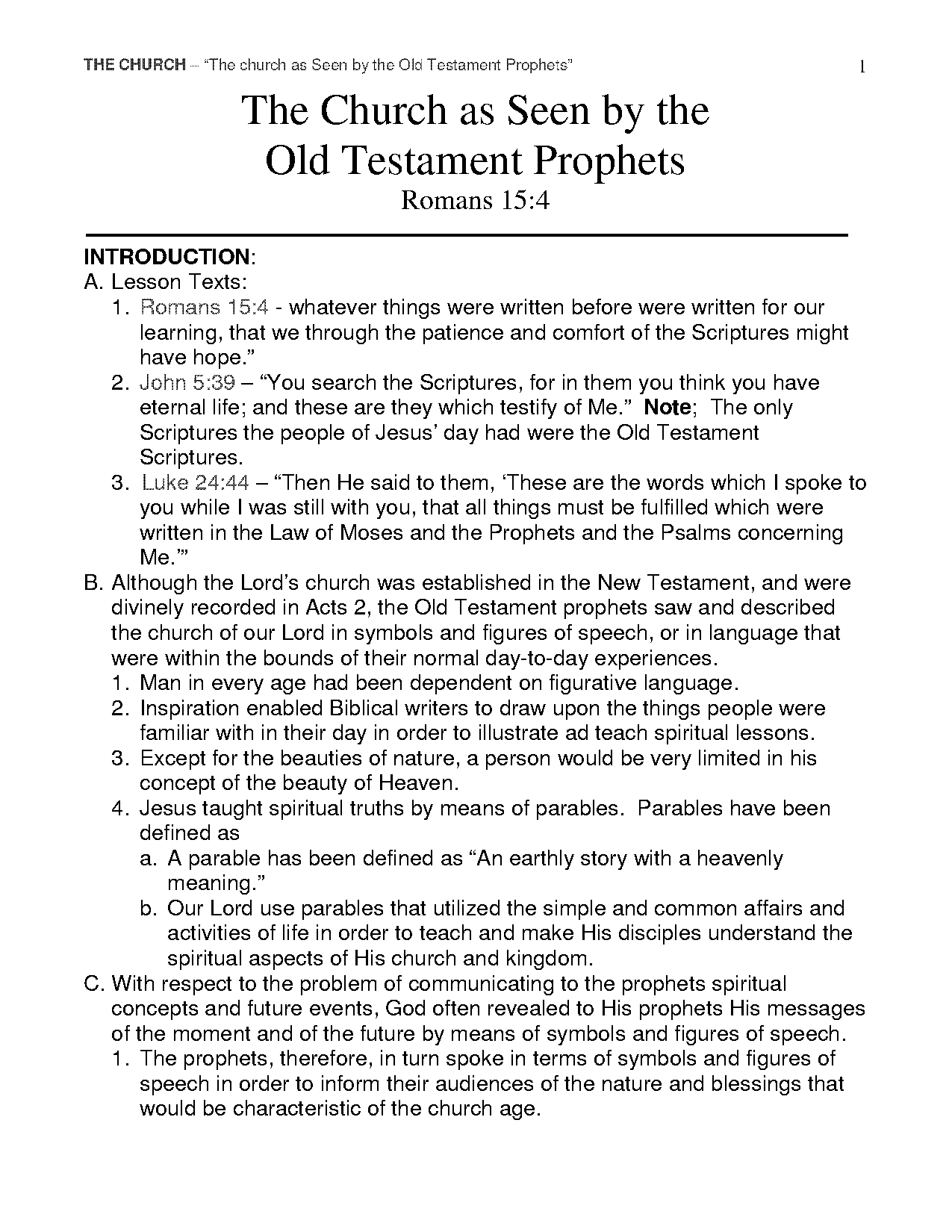 old testament zechariah object lesson