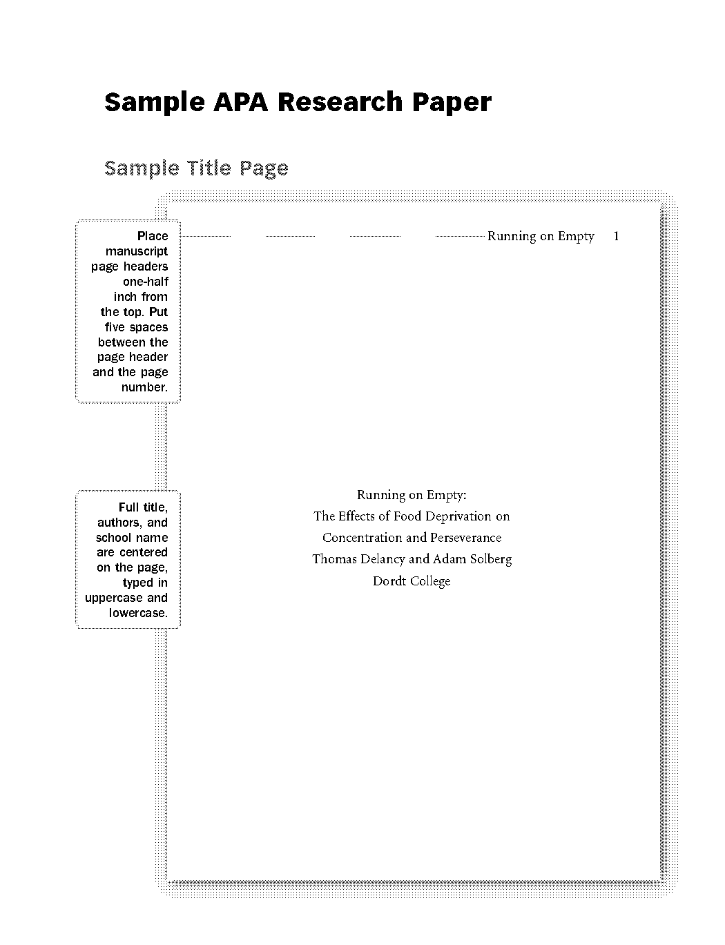 how to write an apa style psychology paper